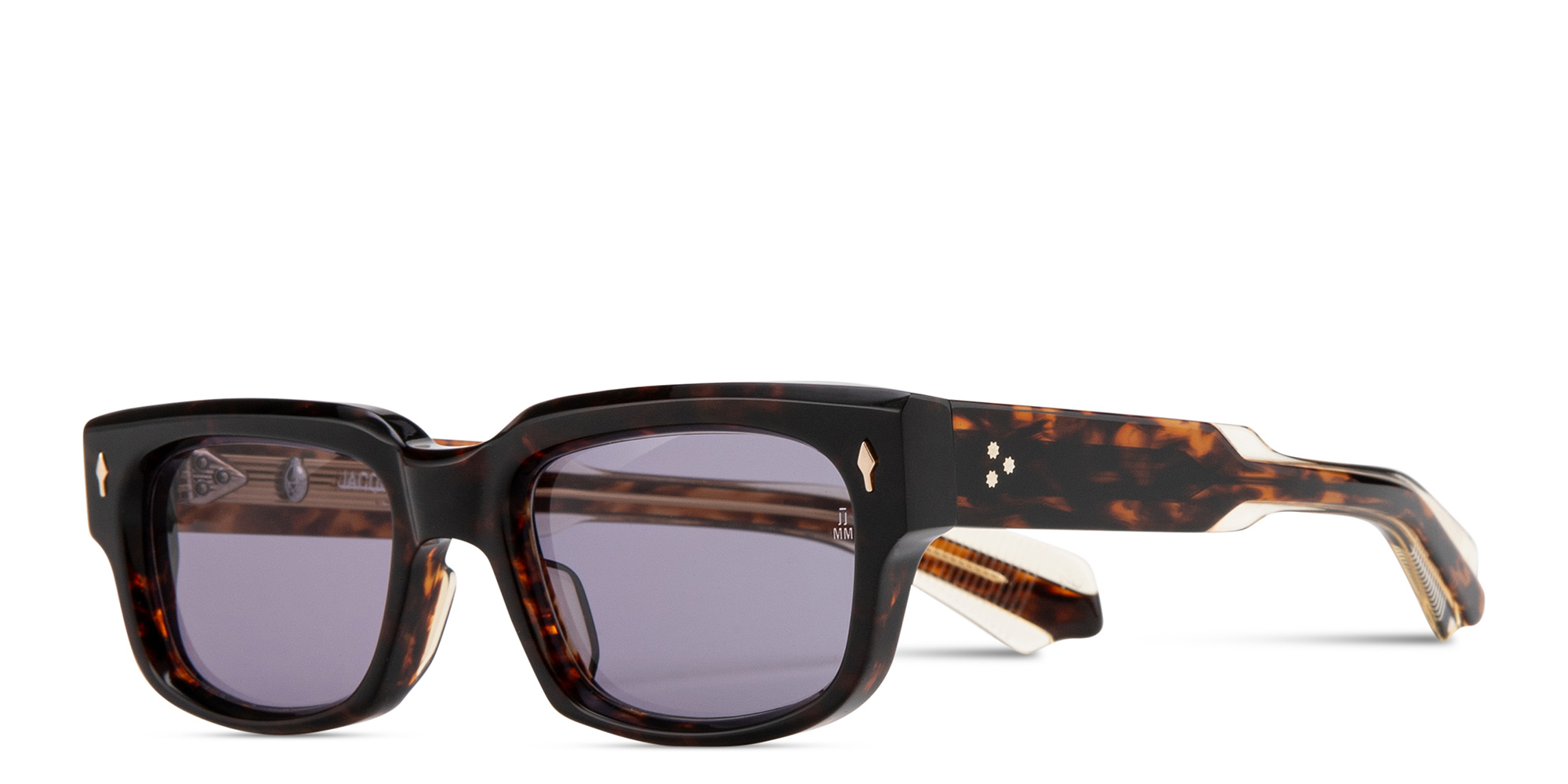 Shop JACQUES MARIE MAGE Mattei Unisex Rectangle Sunglasses - Limited Production of 400 Pieces in Havana online.