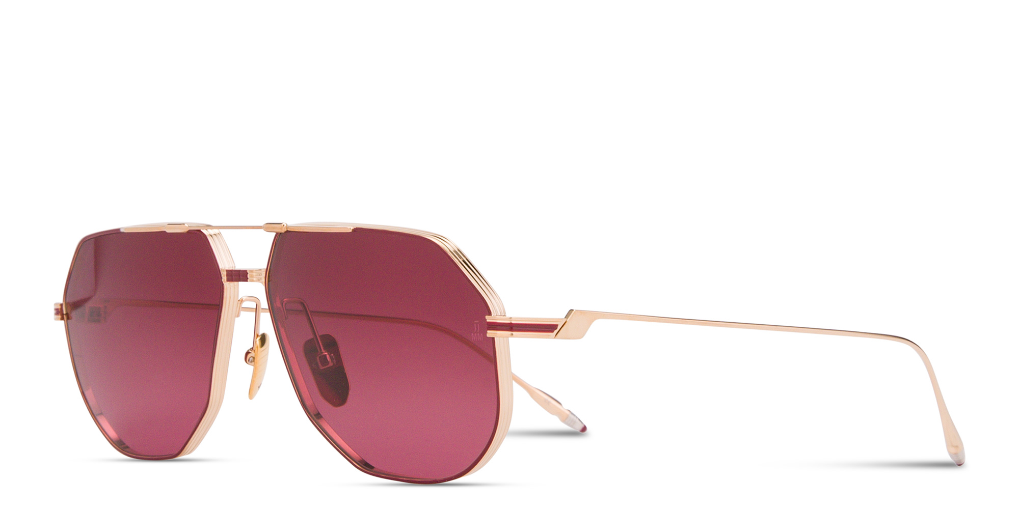 Shop JACQUES MARIE MAGE Reynold Unisex Aviator Sunglasses in Gold online.