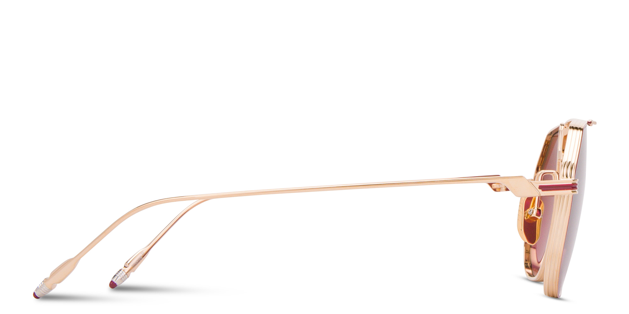 Shop JACQUES MARIE MAGE Reynold Unisex Aviator Sunglasses in Gold online.