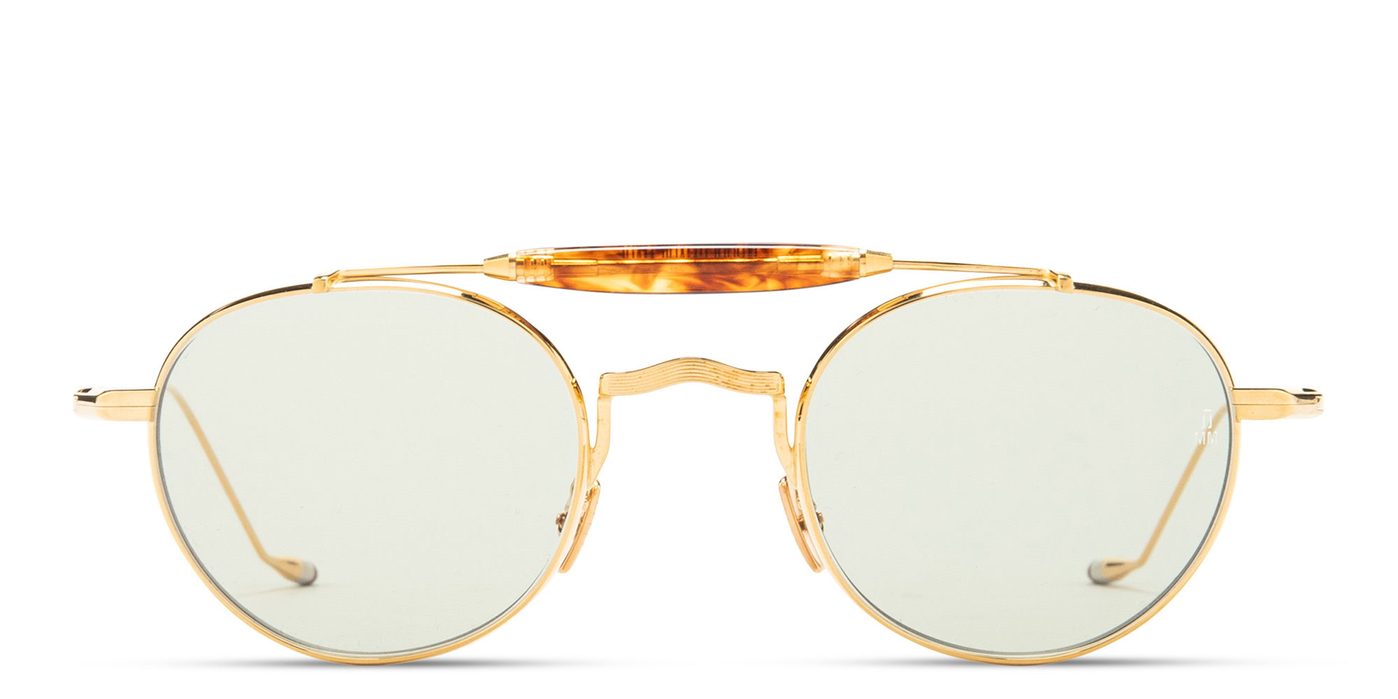 Shop JACQUES MARIE MAGE Dasan Unisex Round Sunglasses - Limited Production of 500 Pieces in Shiny Gold online.