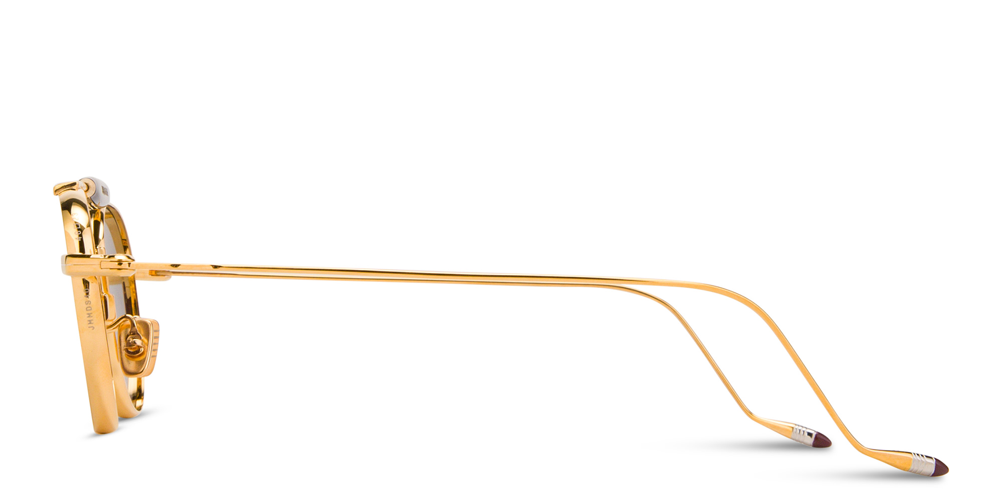 JACQUES MARIE MAGE Dasan Unisex Round Sunglasses in Gold – Product Photo 4