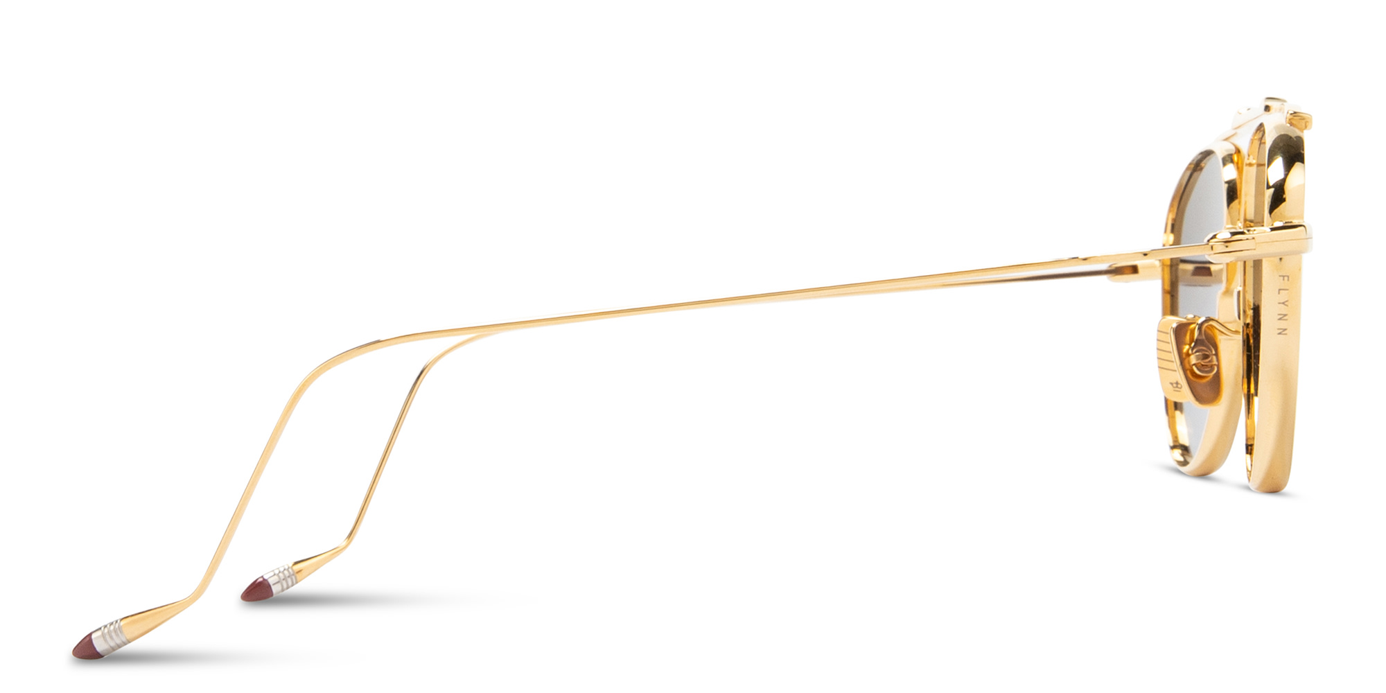 Shop JACQUES MARIE MAGE Flynn Unisex Pilot Sunglasses - Limited Production of 500 Pieces in Gold online.