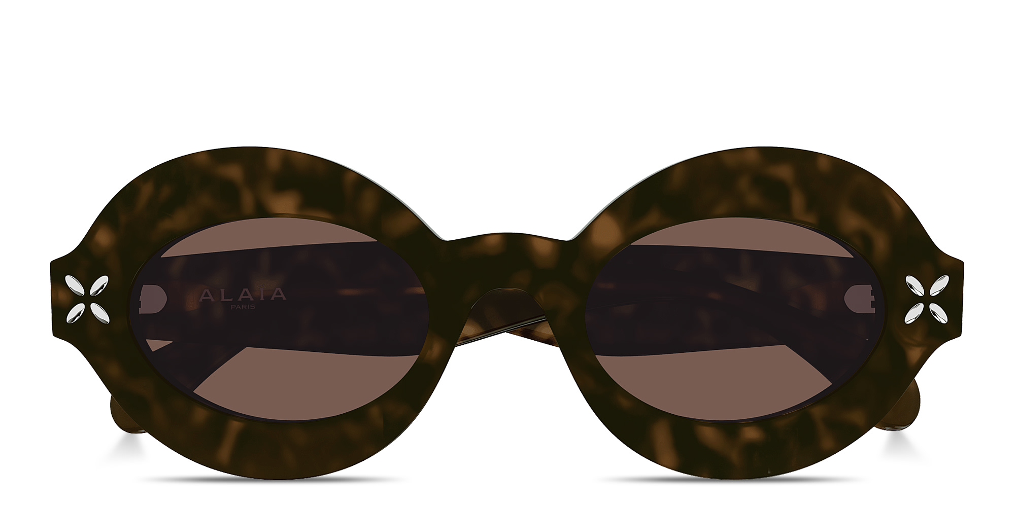 تسوق نظارات شمسية طراز بانتوس مزيّنة ببتلات الزهور علايا بلون مموه أونلاين.