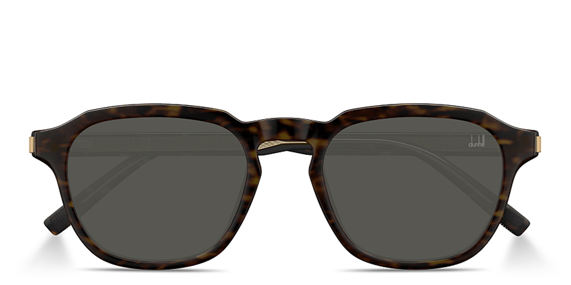 Shop Dunhill Rollagas Acetate Irregular Sunglasses in Havana online.