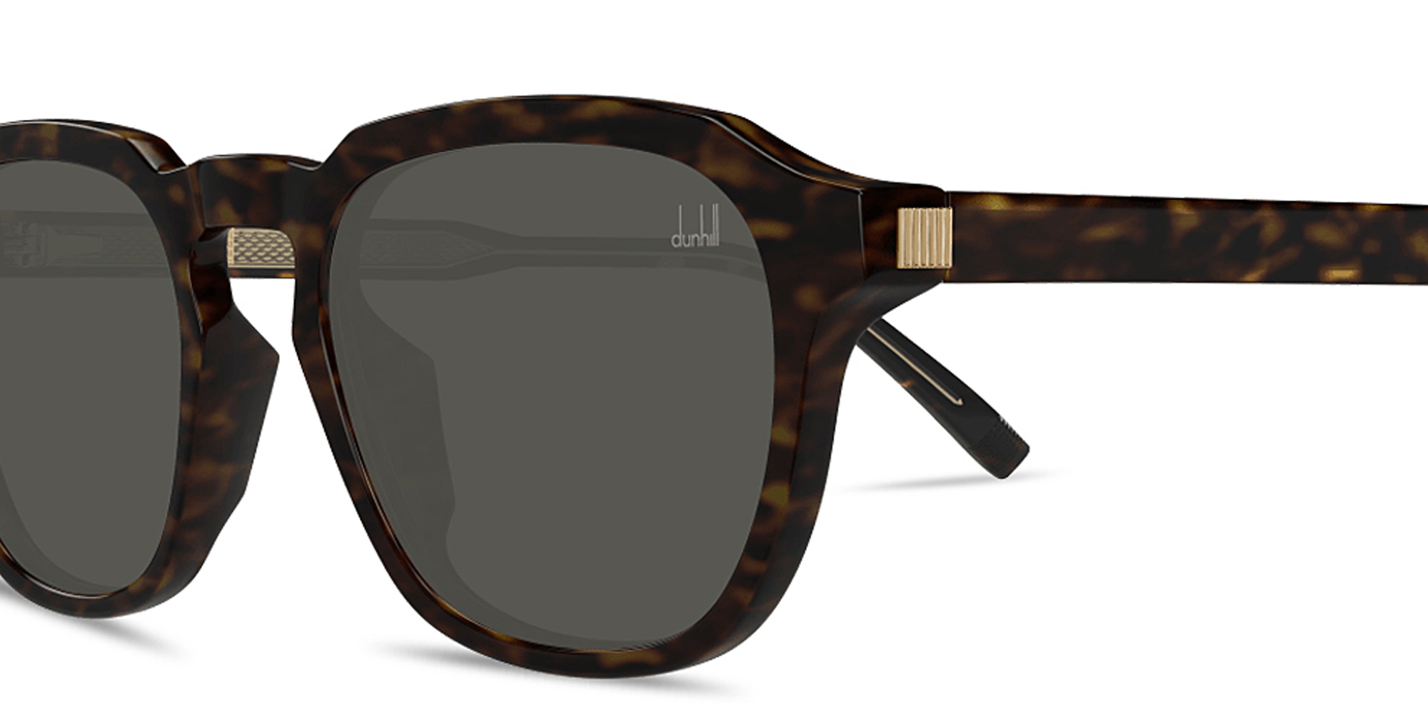 Shop Dunhill Rollagas Acetate Irregular Sunglasses in Havana online.