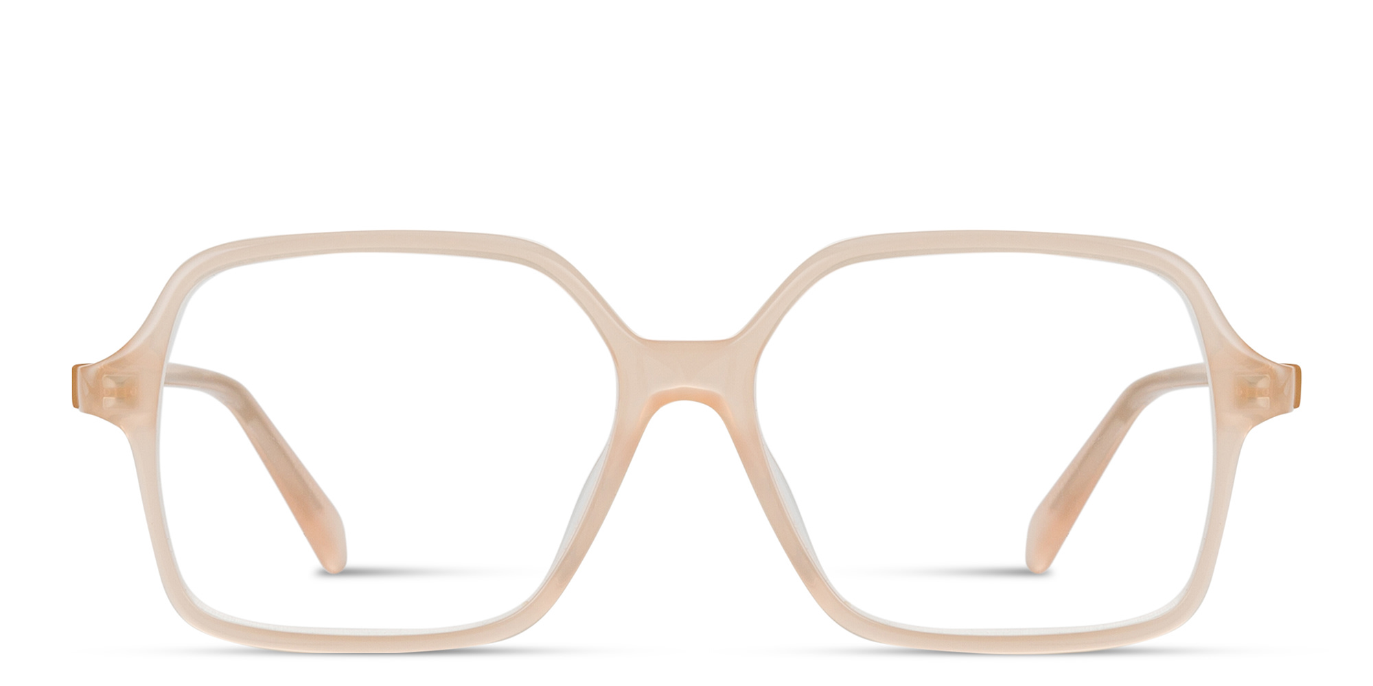 Shop CELINE CELINE Thin Geometric Eyeglasses in Rose Gold online.