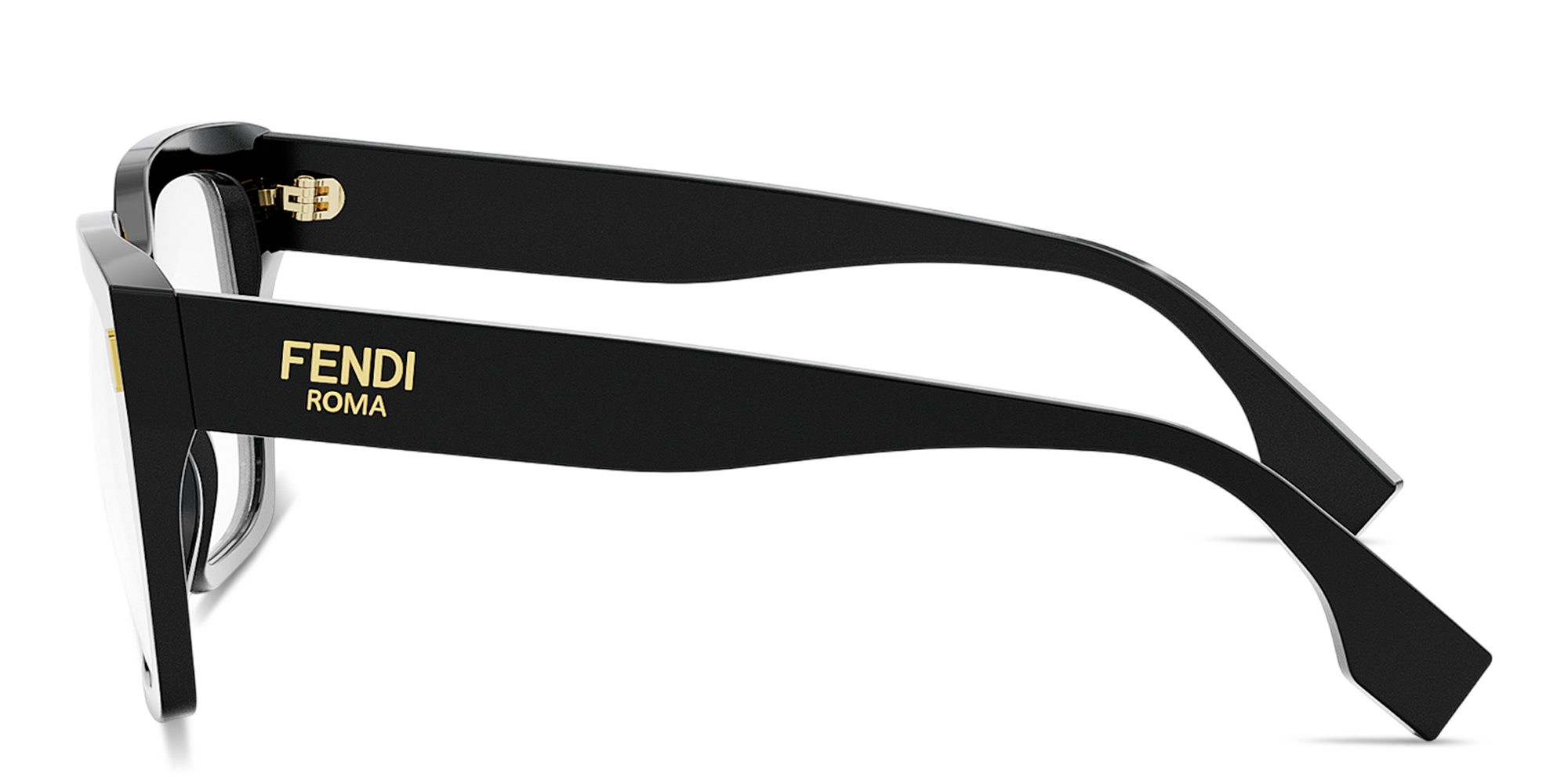 تسوق نظارات طبية روما بإطار مربّع فيندي بلون أسود أونلاين.