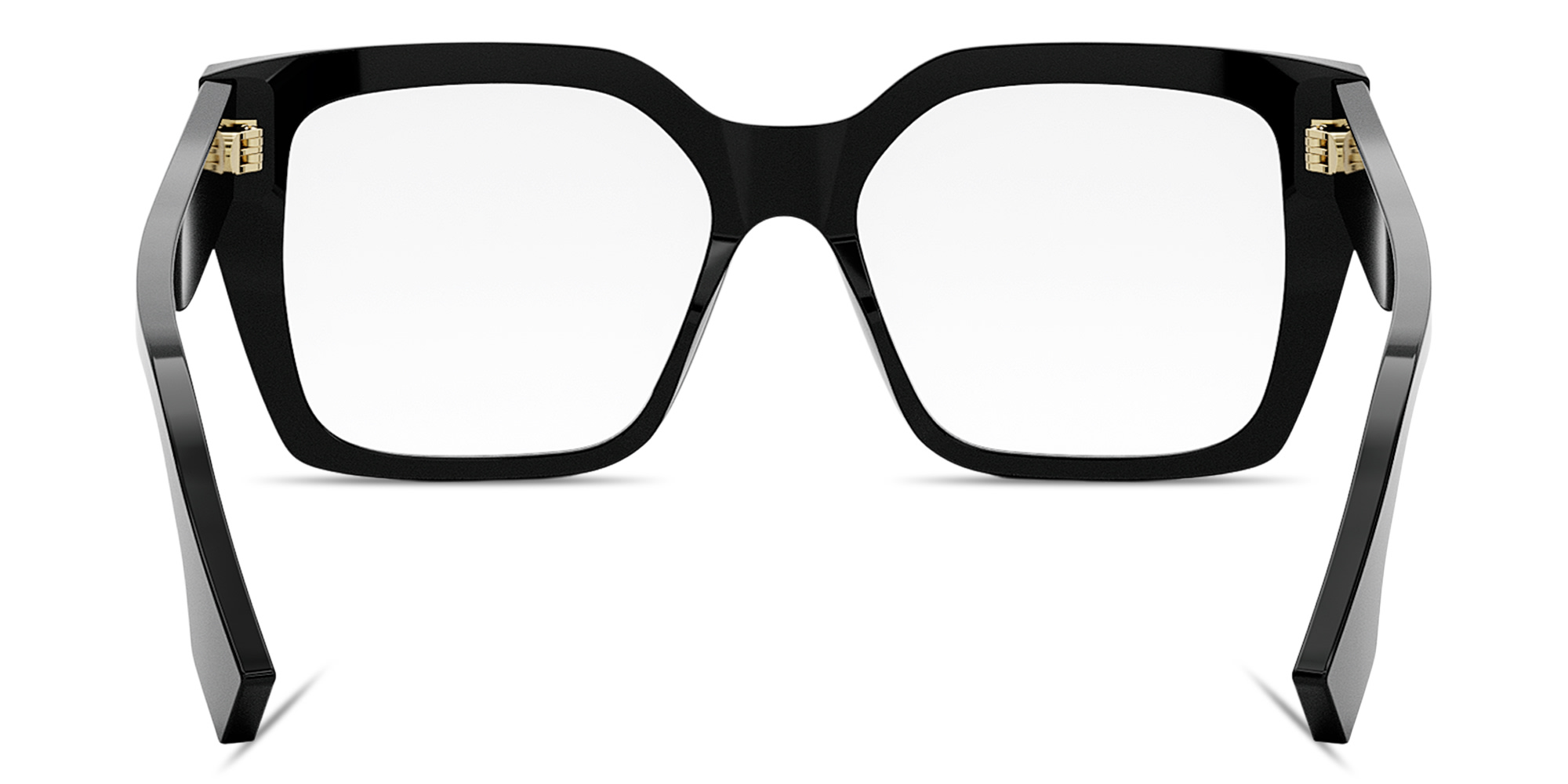 Shop FENDI Roma Square Eyeglasses in Black online.