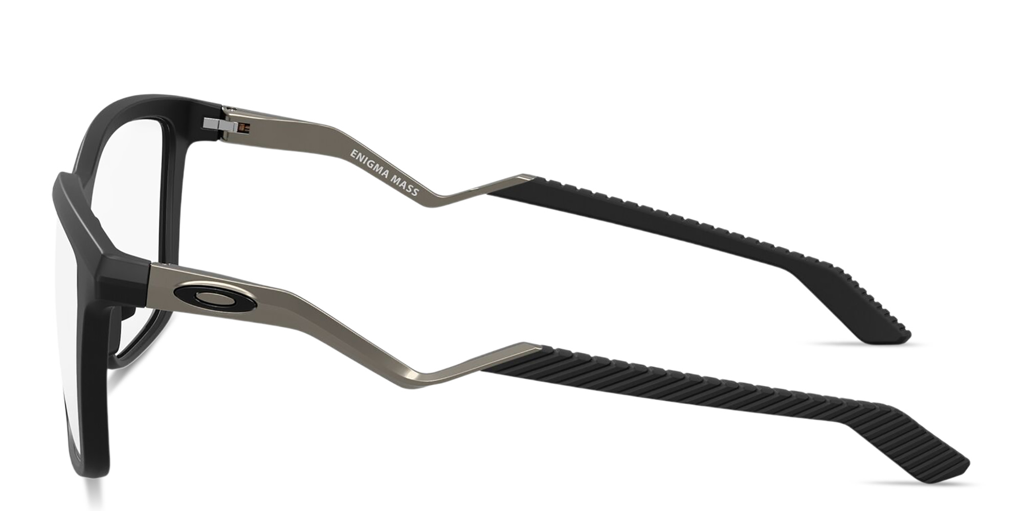 Shop Oakley Enigma Mass Unisex Square Eyeglasses in Black online.