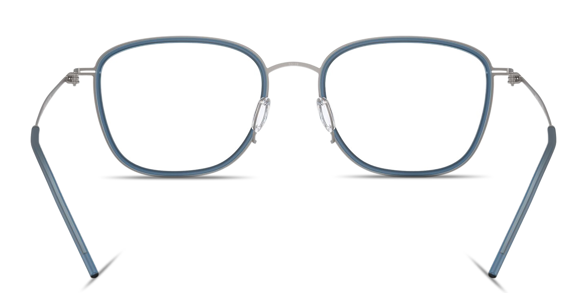 Shop GIORGIO ARMANI Engraved Logo Square Eyeglasses in Gunmetal online.