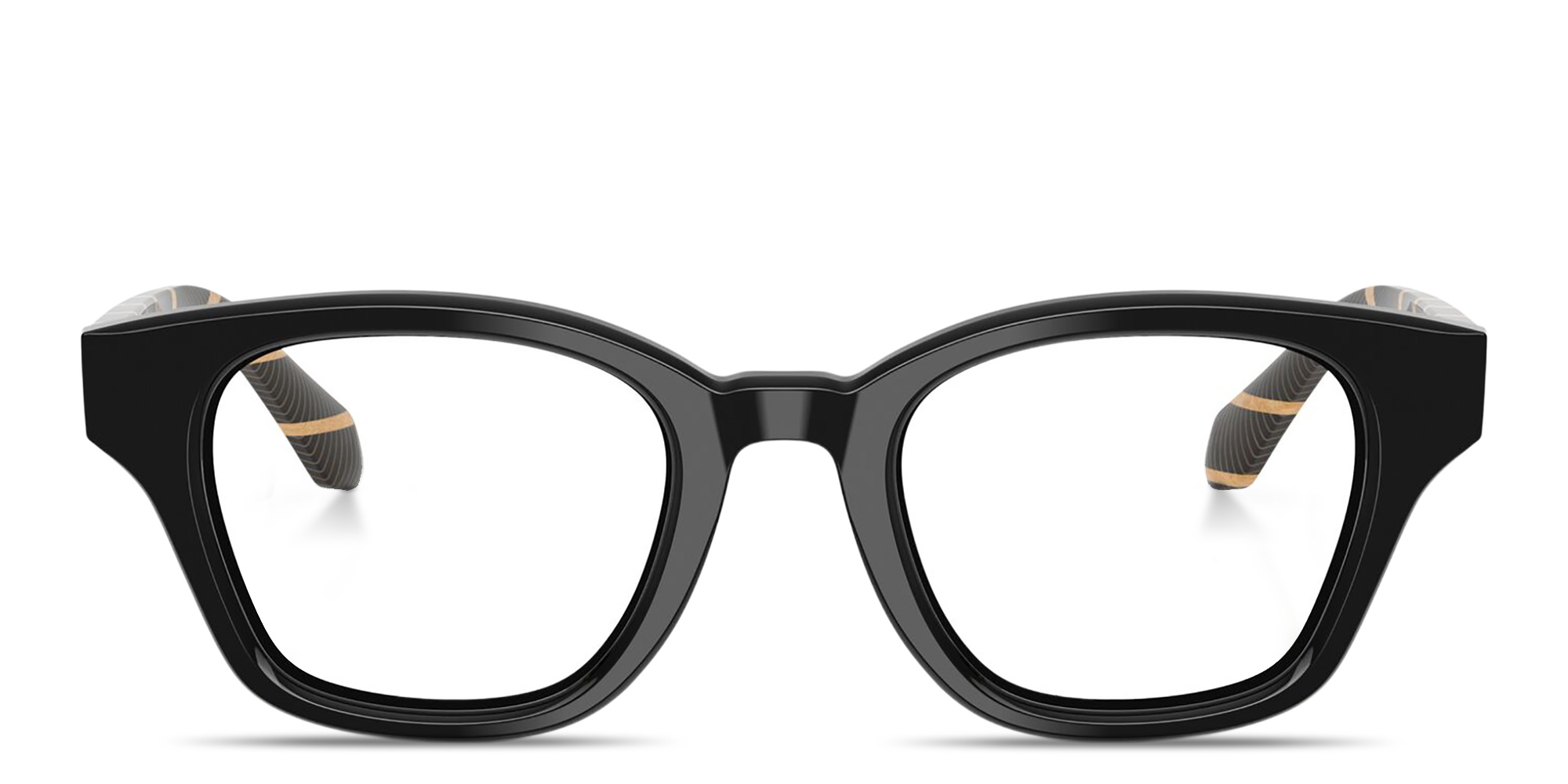 Shop GIORGIO ARMANI Pillow Eyeglasses in Black online.