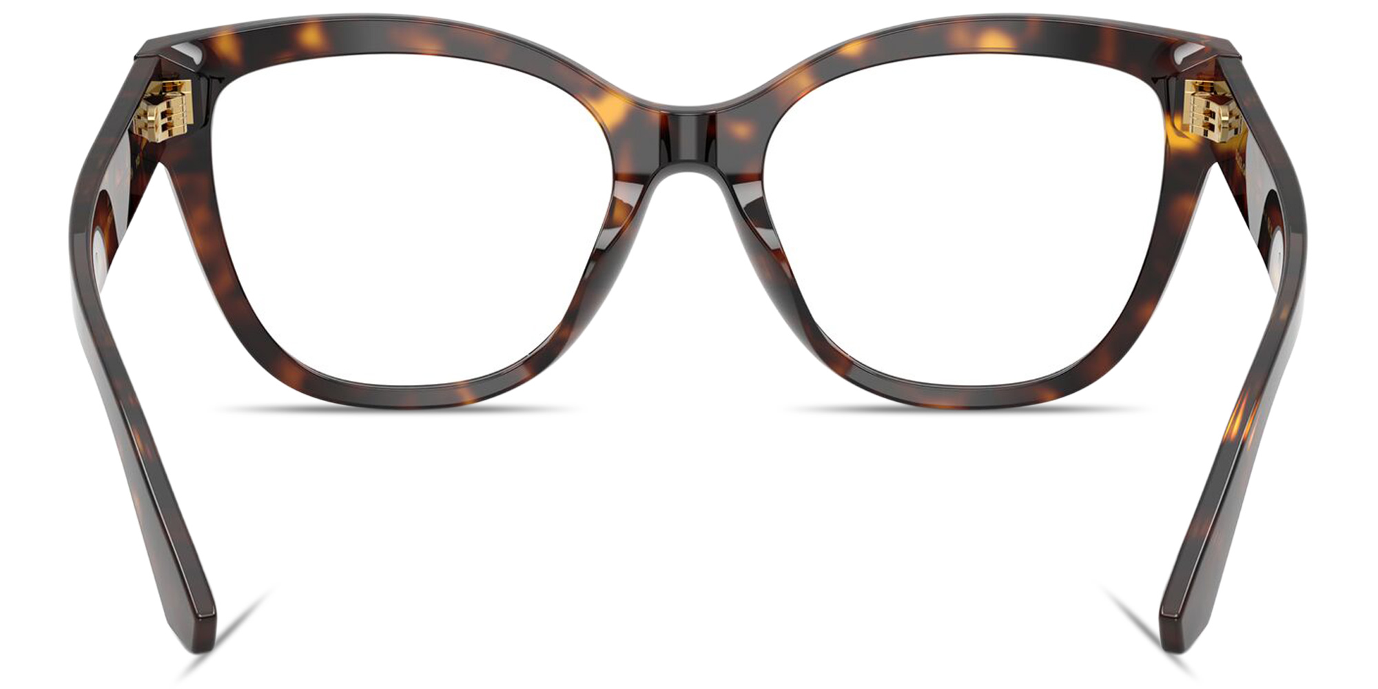 Shop Dolce & Gabbana DG Motif Wide Cat-Eye Eyeglasses in Havana online.