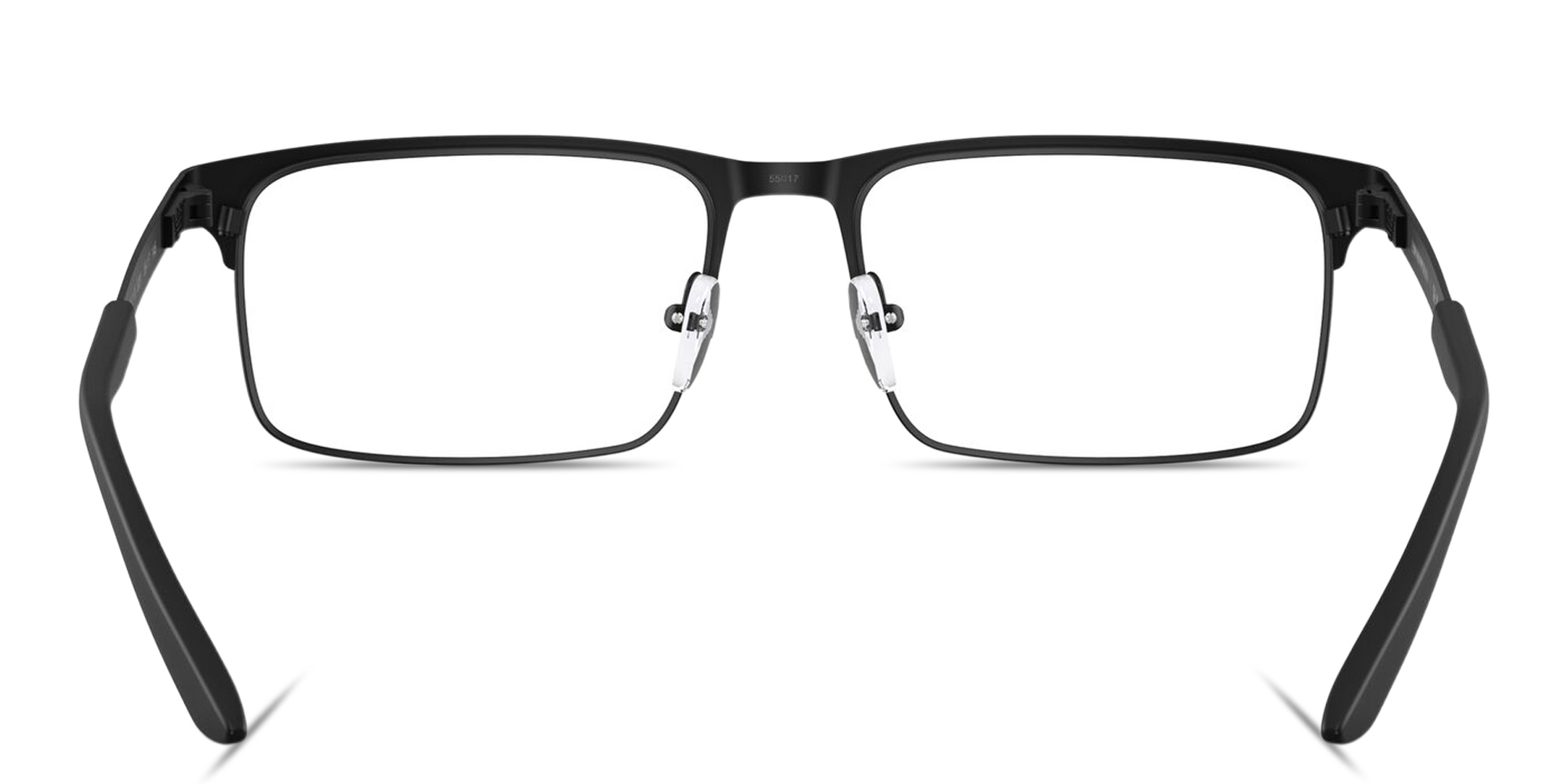 Emporio Armani Eagle Logo Wide Rectangle Eyeglasses in Black – Product Photo 4