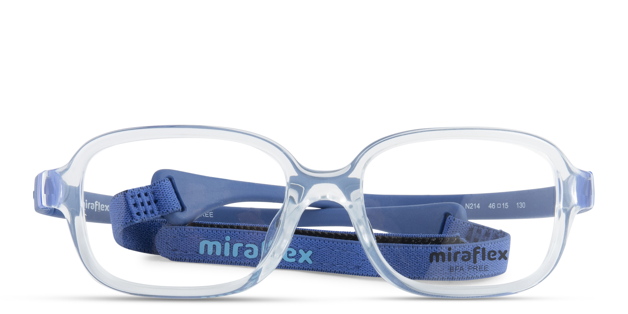 Shop Mira Flex Logo Kids Rectangle Eyeglasses in Transparent online.