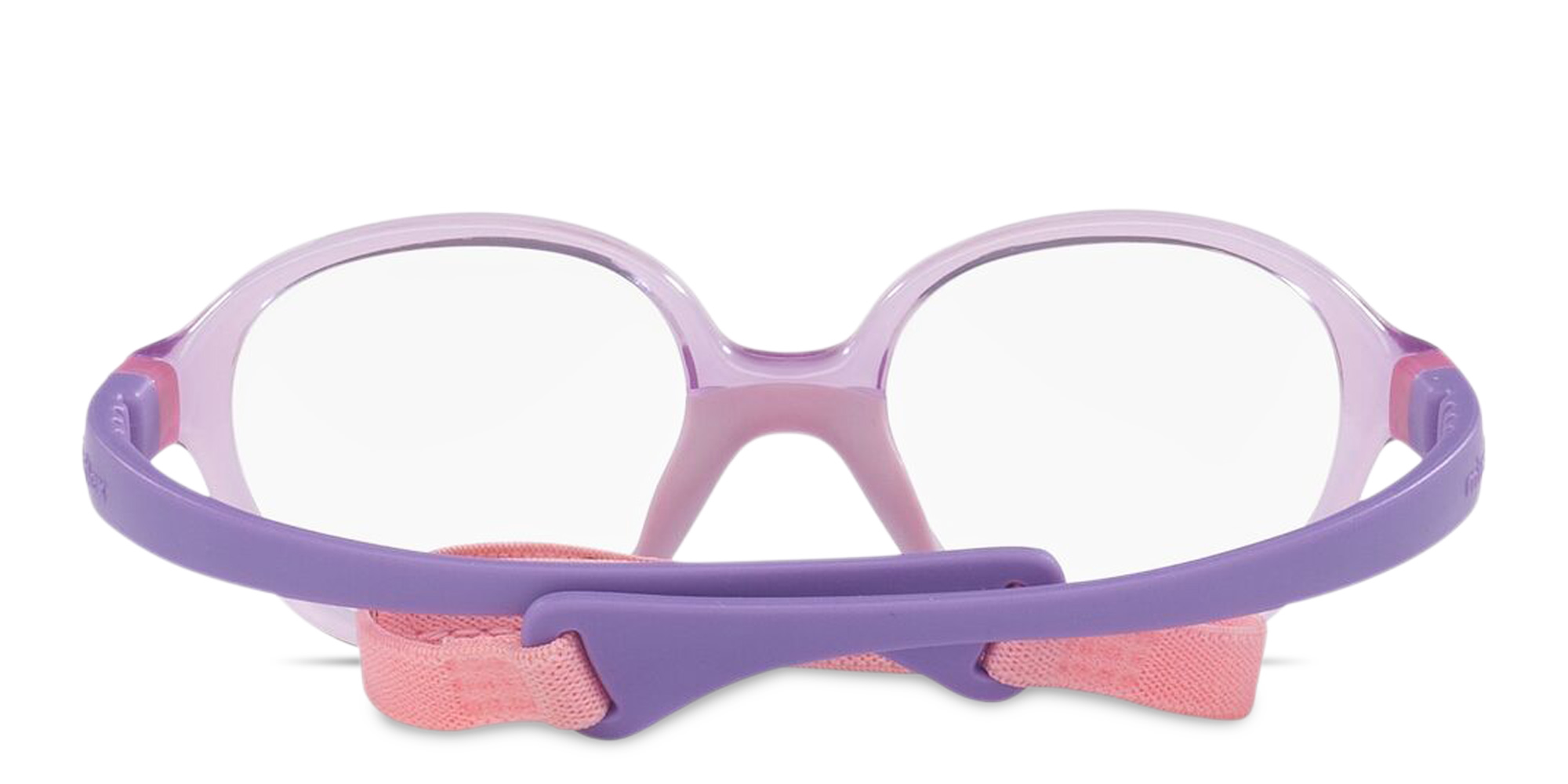Shop Mira Flex Kids Round Eyeglasses in Transparent Purple online.