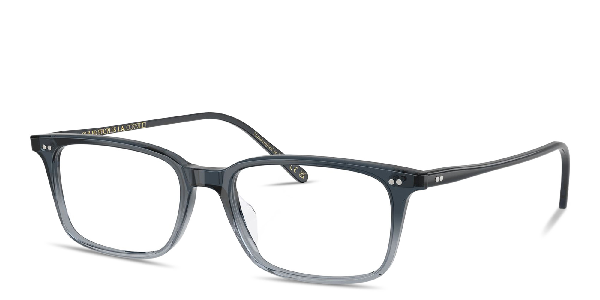 Shop OLIVER PEOPLES Neylan Rectangle Eyeglasses in Blue online.