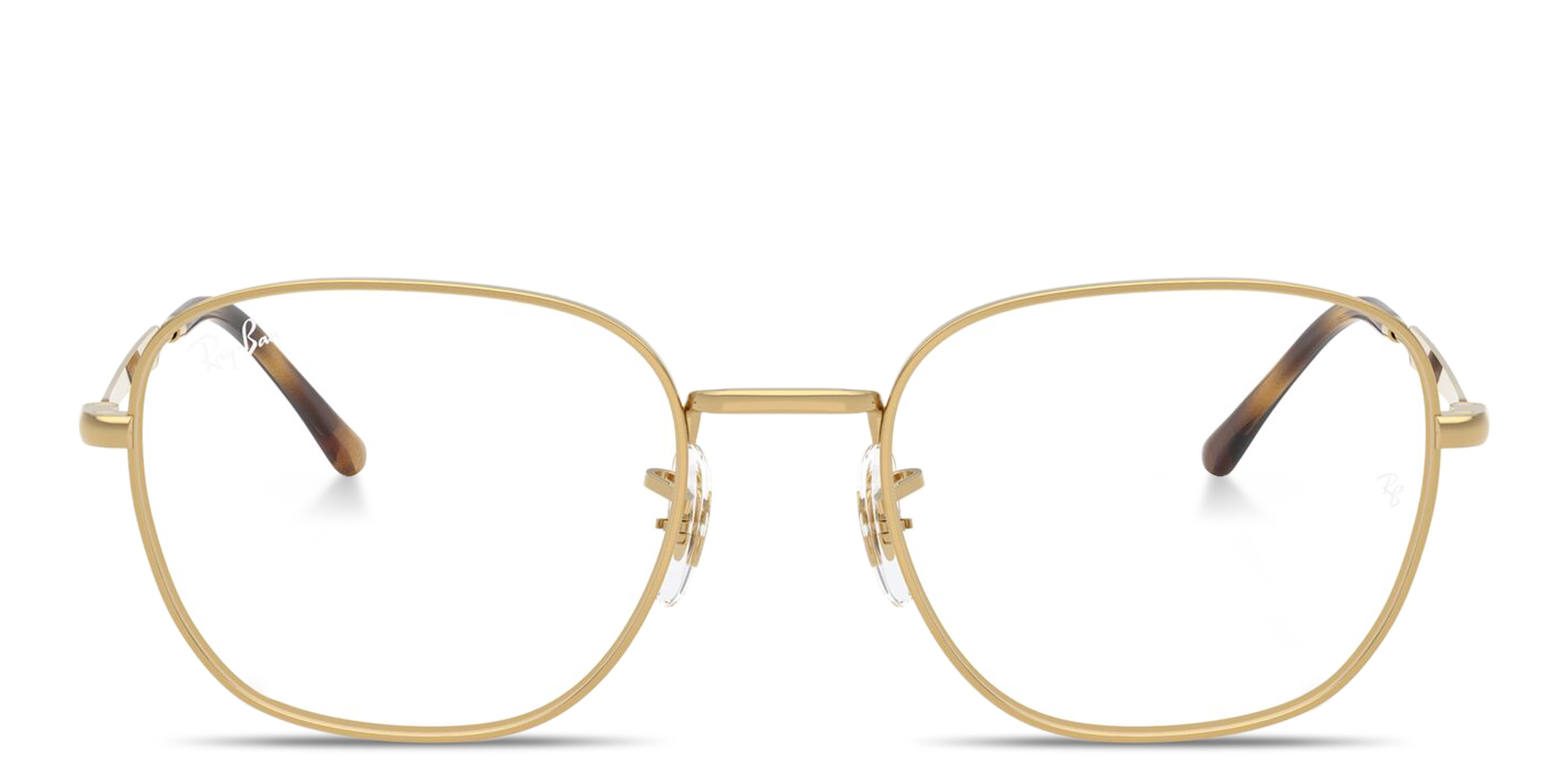 Ray-Ban Optics Unisex Square Eyeglasses in Gold – Product Photo 1