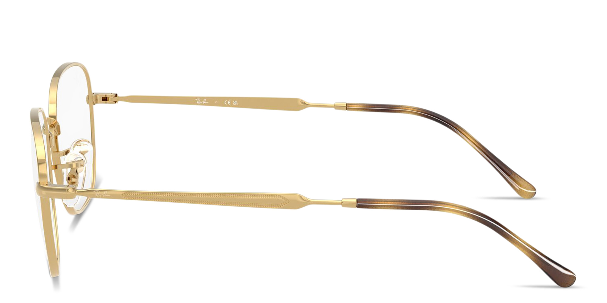 Ray-Ban Optics Unisex Square Eyeglasses in Gold – Product Photo 3