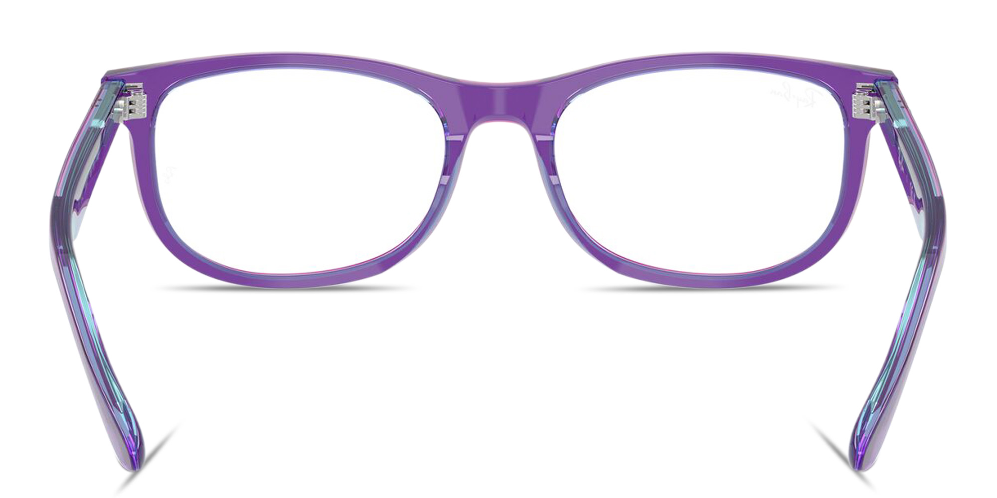 Shop Ray-Ban Junior Optics Kids Pillow Eyeglasses in Transparent Violet online.