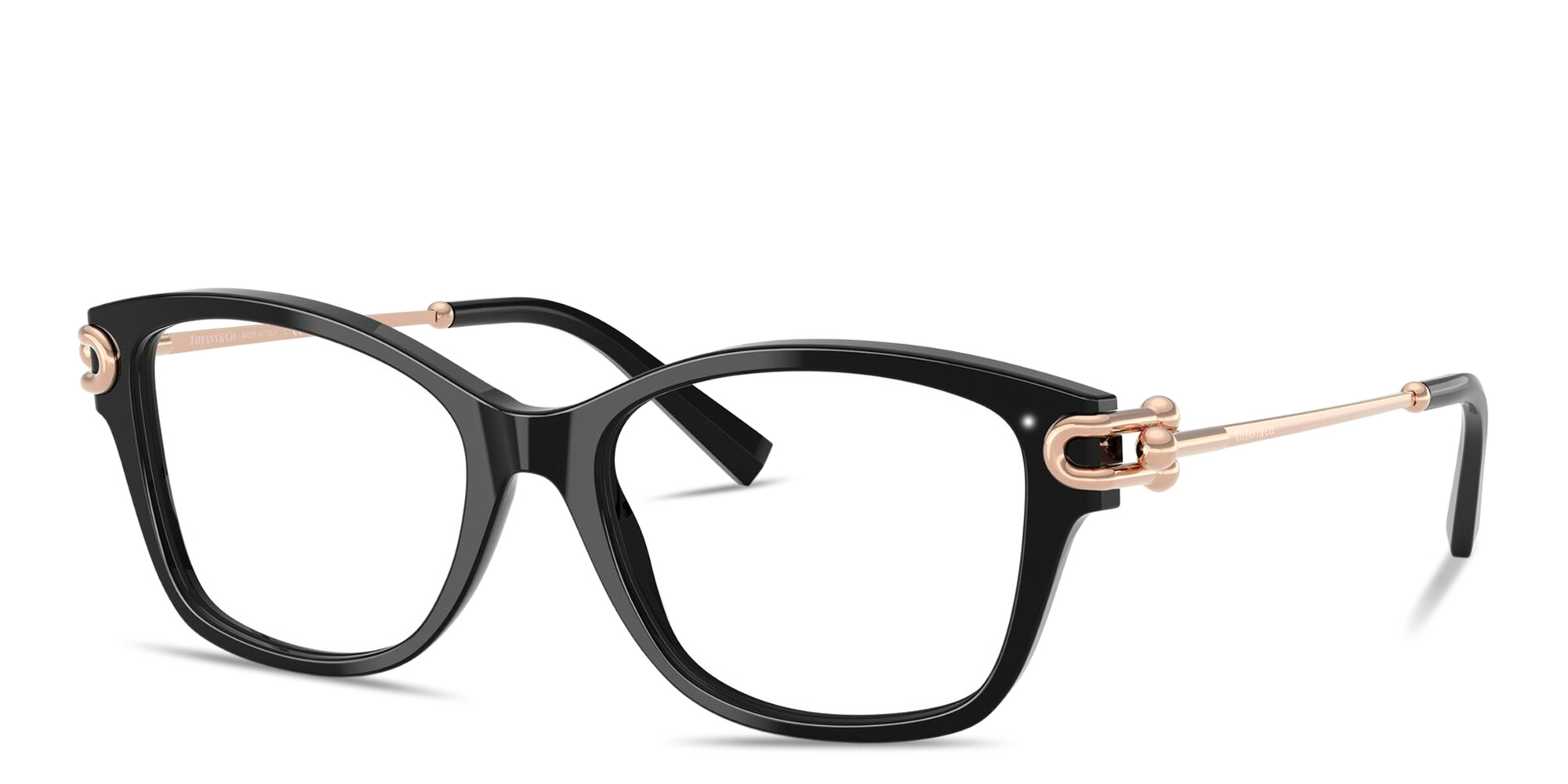 Shop TIFFANY Tiffany HardWear Cat-Eye Eyeglasses in Black online.