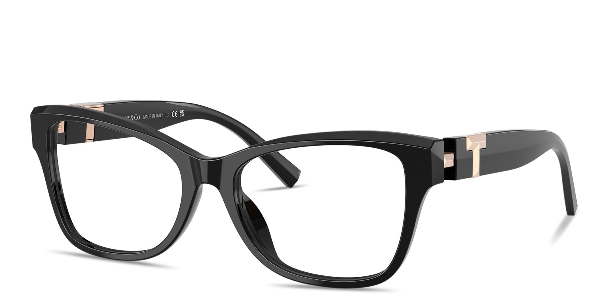 Shop TIFFANY T Motif Cat-Eye Eyeglasses in Black online.