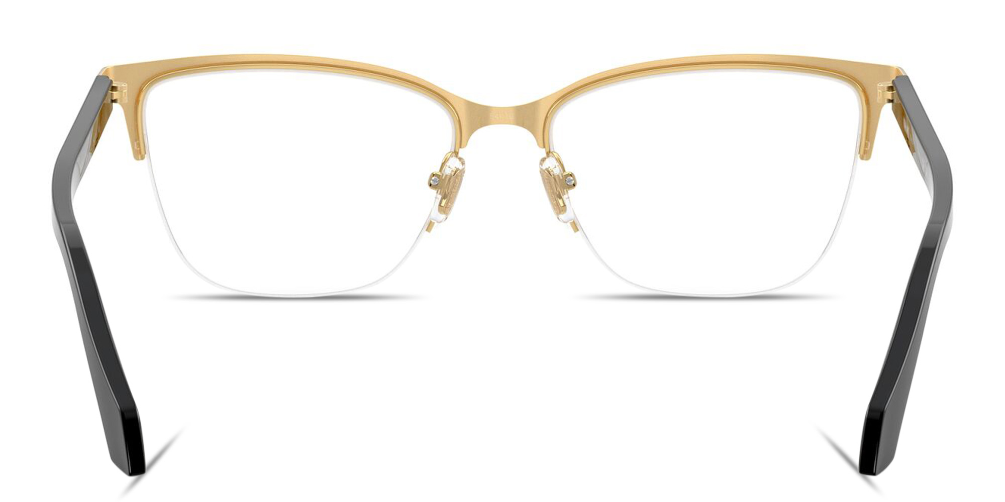 VERSACE Logo Signature Half-Rim Cat-Eye Eyeglasses in Gold – Product Photo 4