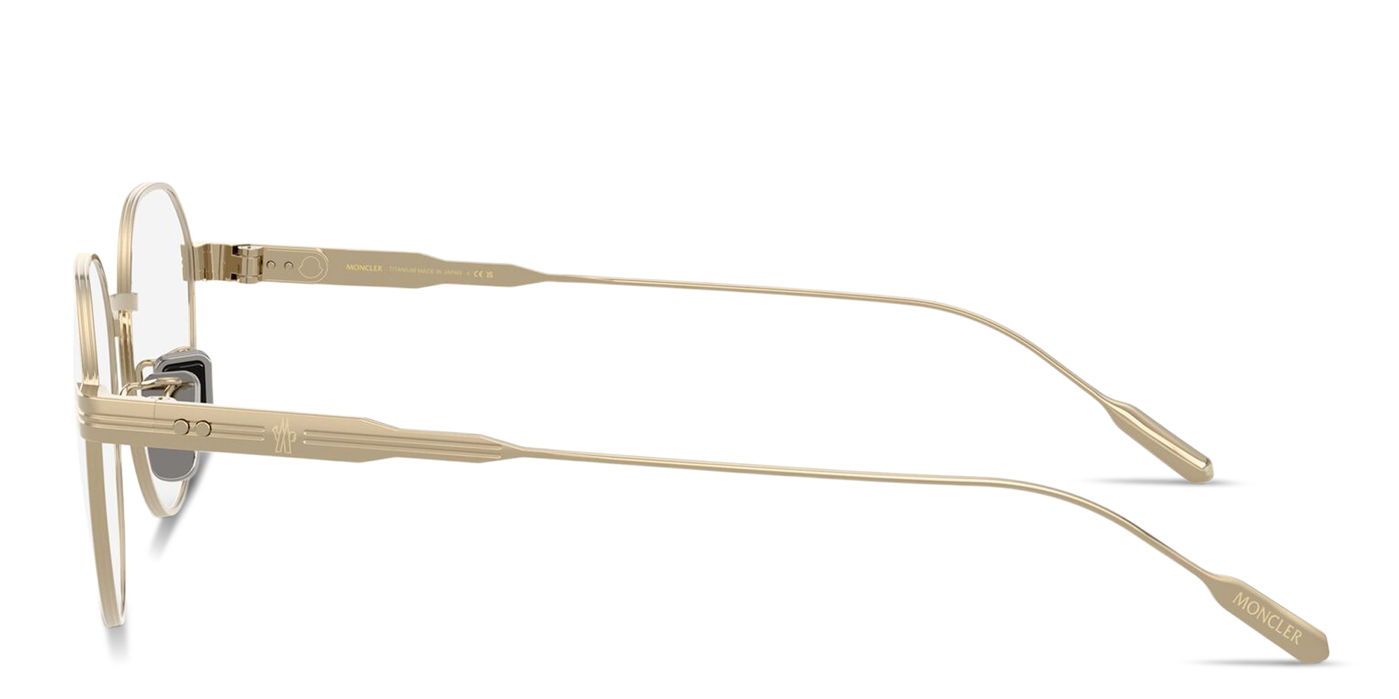 تسوق نظارات طبية دائرية للجنسين بتوقيع العلامة مونكلير بلون ذهبي أونلاين.
