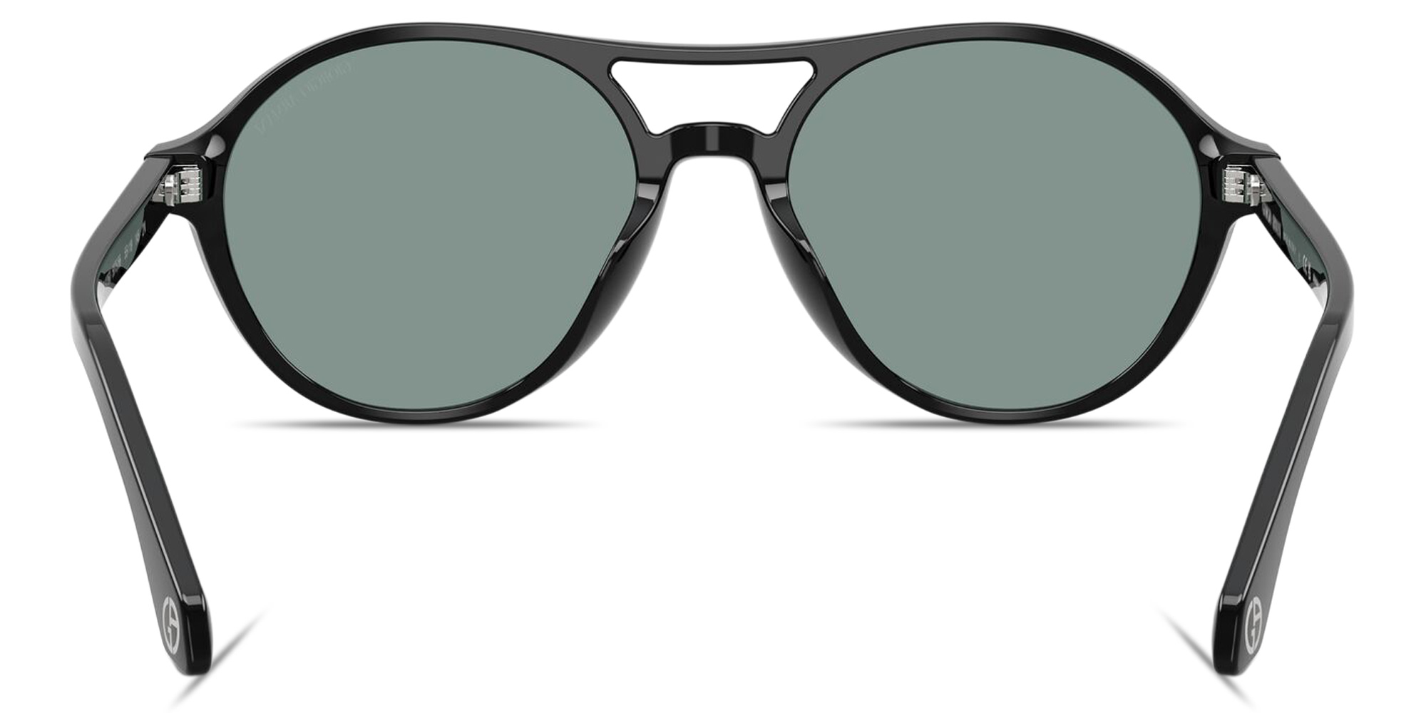 Shop GIORGIO ARMANI Round Sunglasses in Black online.