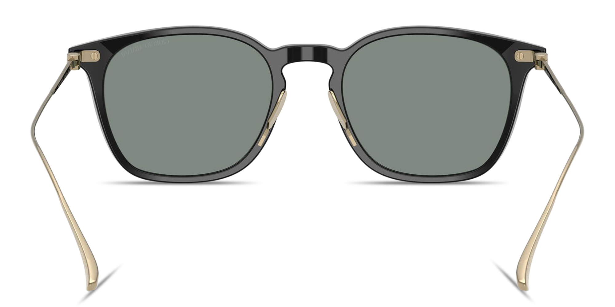 Shop GIORGIO ARMANI Square Sunglasses in Black online.