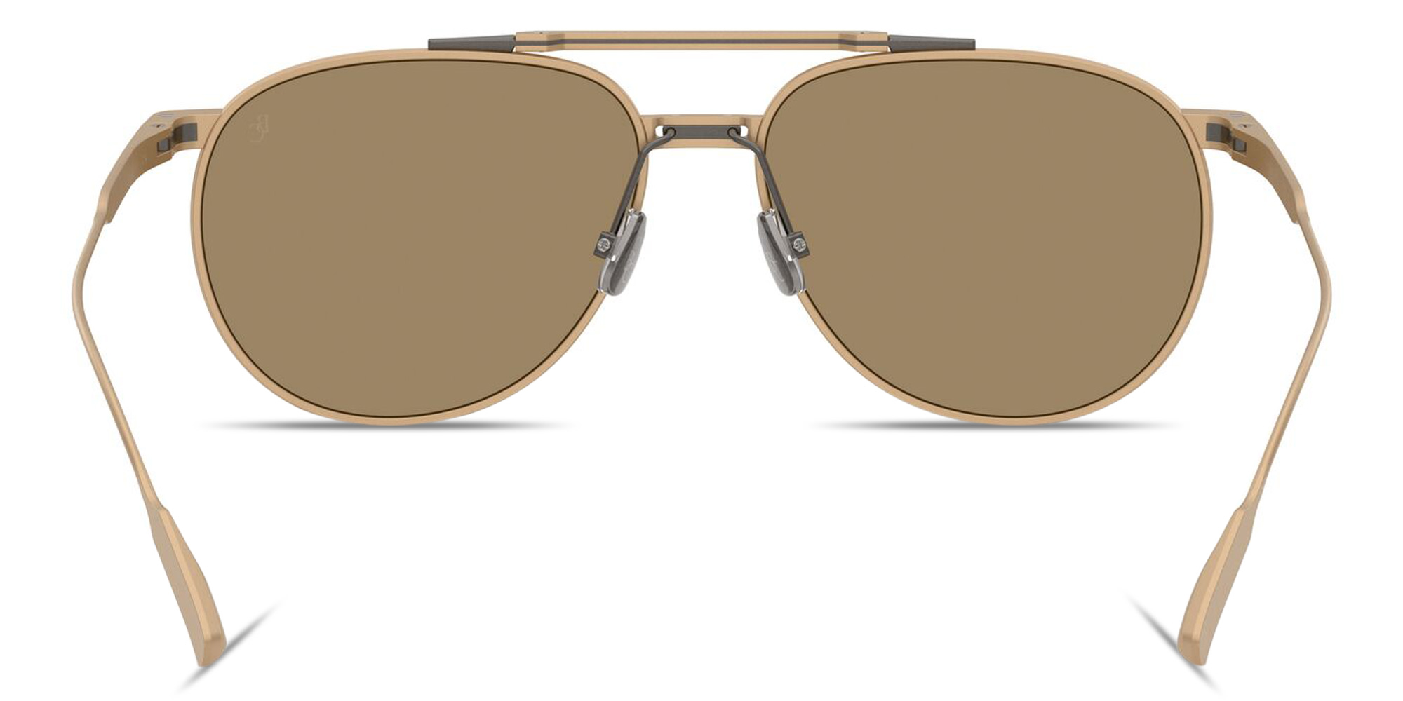 Shop BRUNELLO CUCINELLI Aviator Titanium Sunglasses in Oro Semiopaco online.