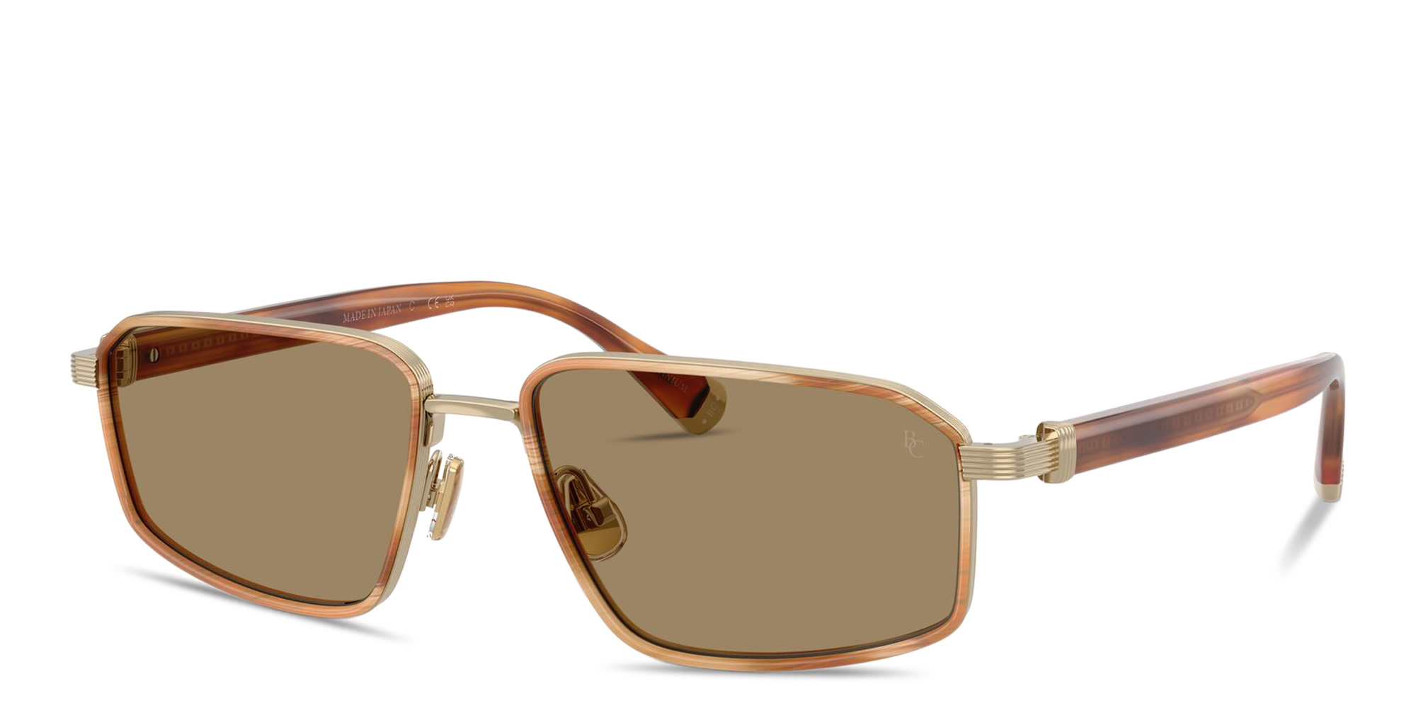 Shop BRUNELLO CUCINELLI Jarama Irregular Sunglasses in Gold online.