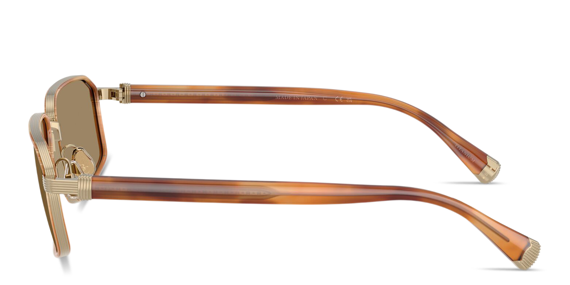 Shop BRUNELLO CUCINELLI Jarama Irregular Sunglasses in Gold online.