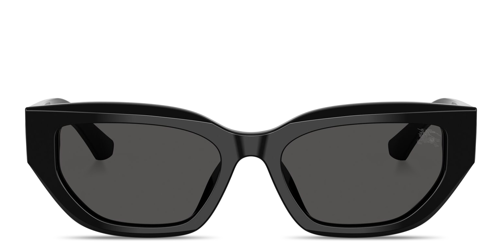 Shop BURBERRY Logo Signature Cat-Eye Sunglasses in Black online.