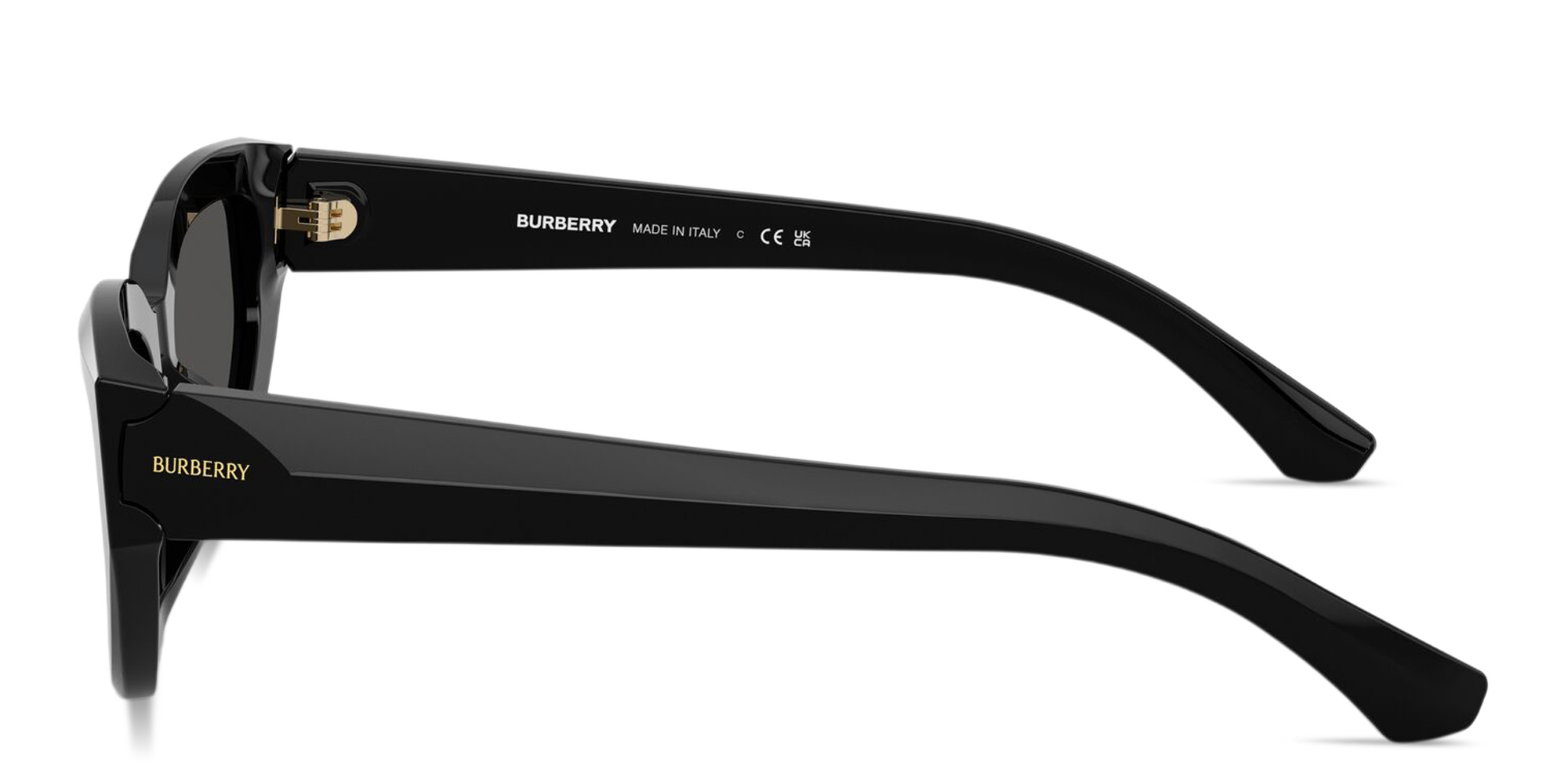 Shop BURBERRY Logo Signature Cat-Eye Sunglasses in Black online.