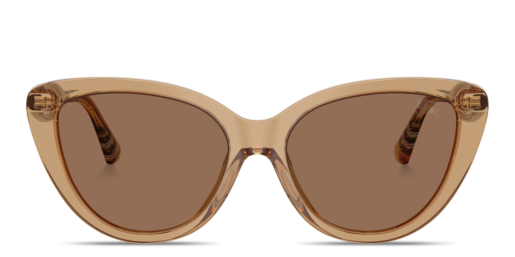 BURBERRY Vintage Check Cat-Eye Sunglasses in Transparent Brown – Product Photo 1