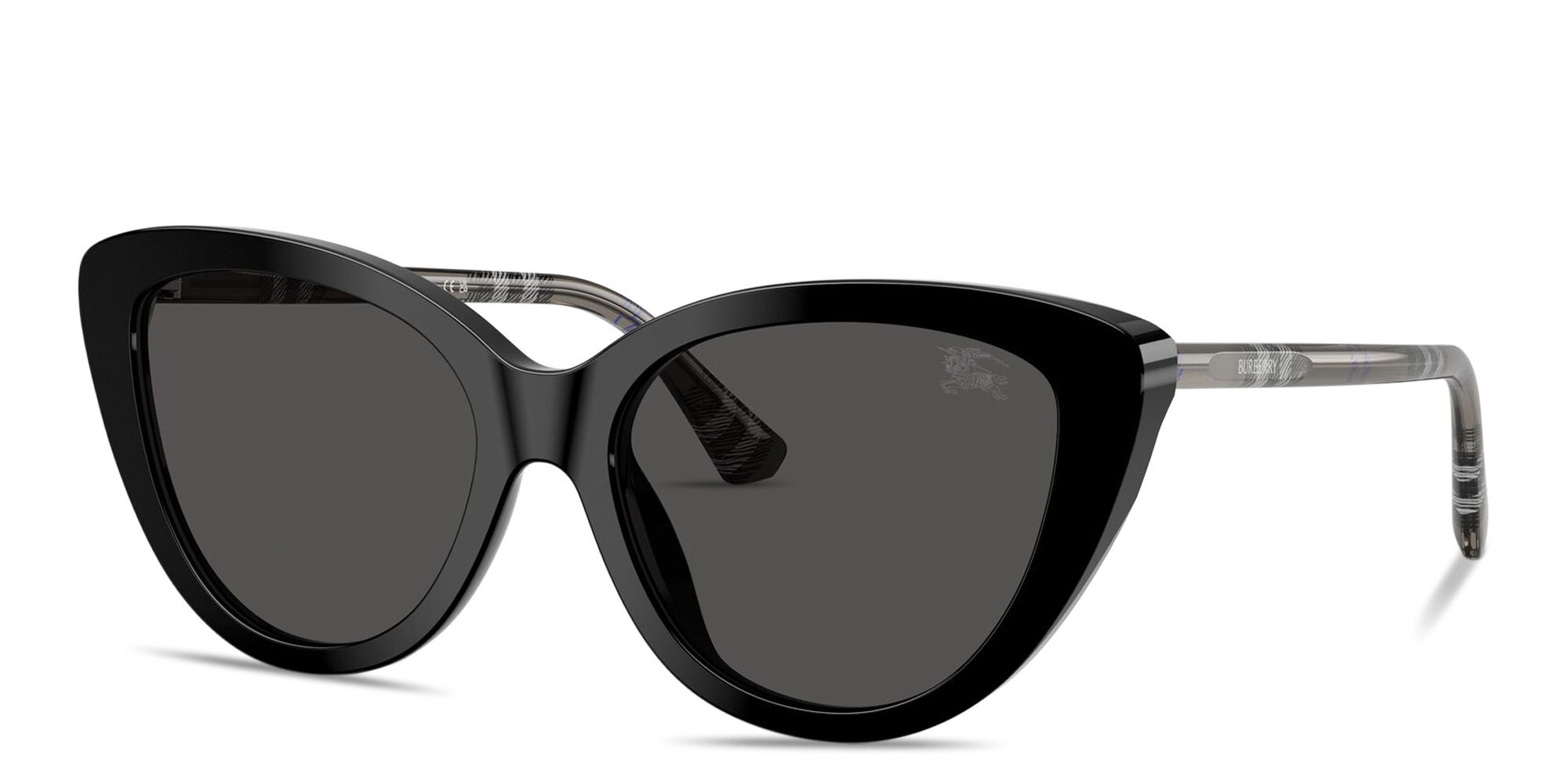 BURBERRY Vintage Check Cat-Eye Sunglasses in Black – Product Photo 2