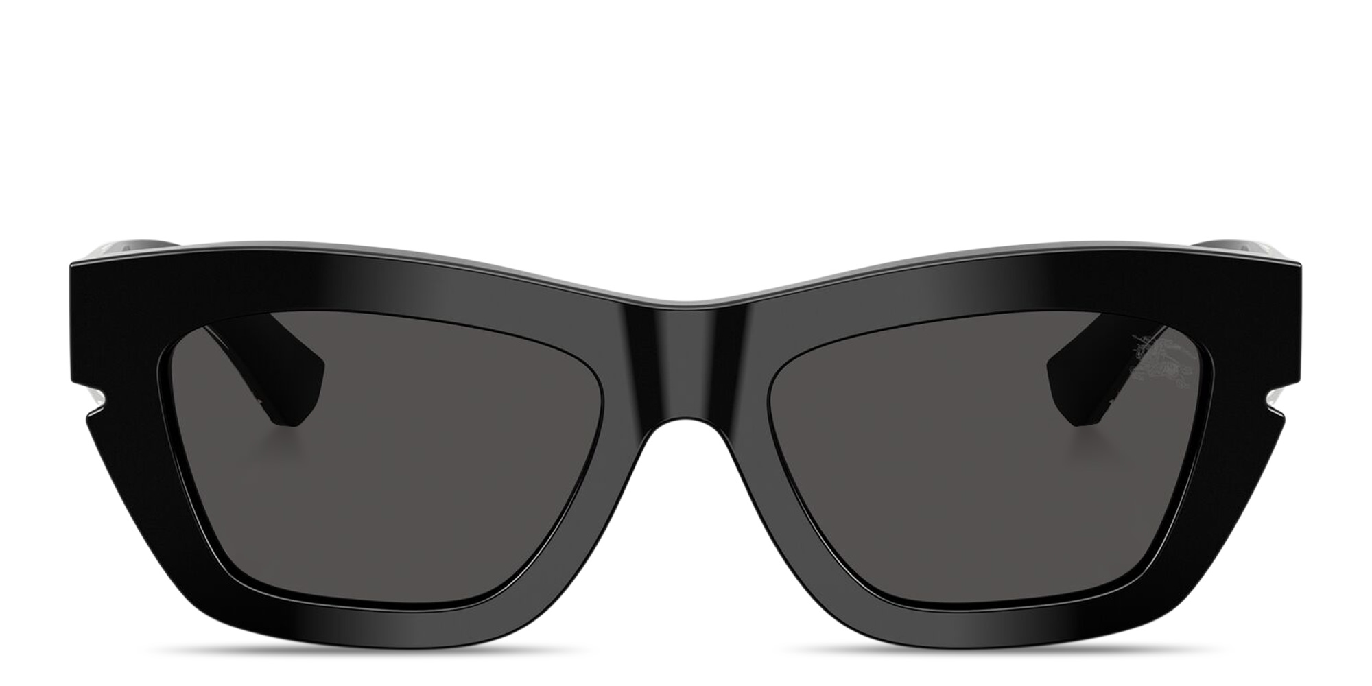 Shop BURBERRY Logo Signature Cat-Eye Sunglasses in Black online.