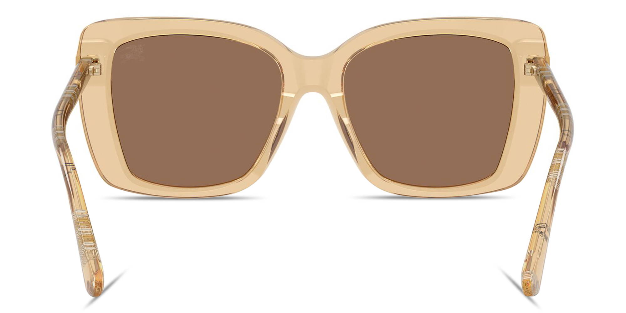 BURBERRY Vintage Check Oversized Square Sunglasses in Transparent Brown – Product Photo 4