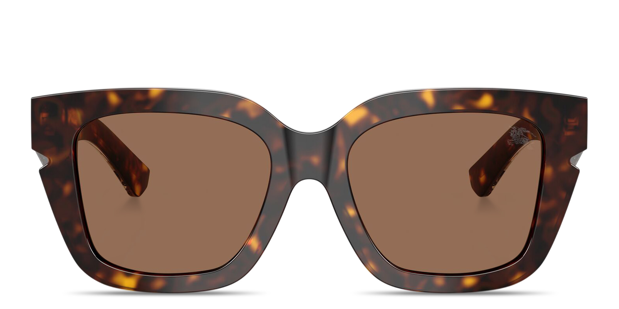 Shop BURBERRY Logo Signature Square Sunglasses in Havana online.