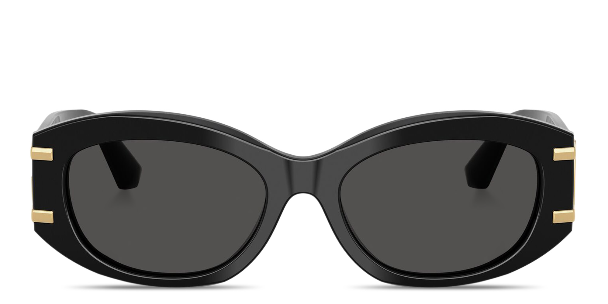 Shop Dolce & Gabbana DG Motif Oval Sunglasses in Black online.