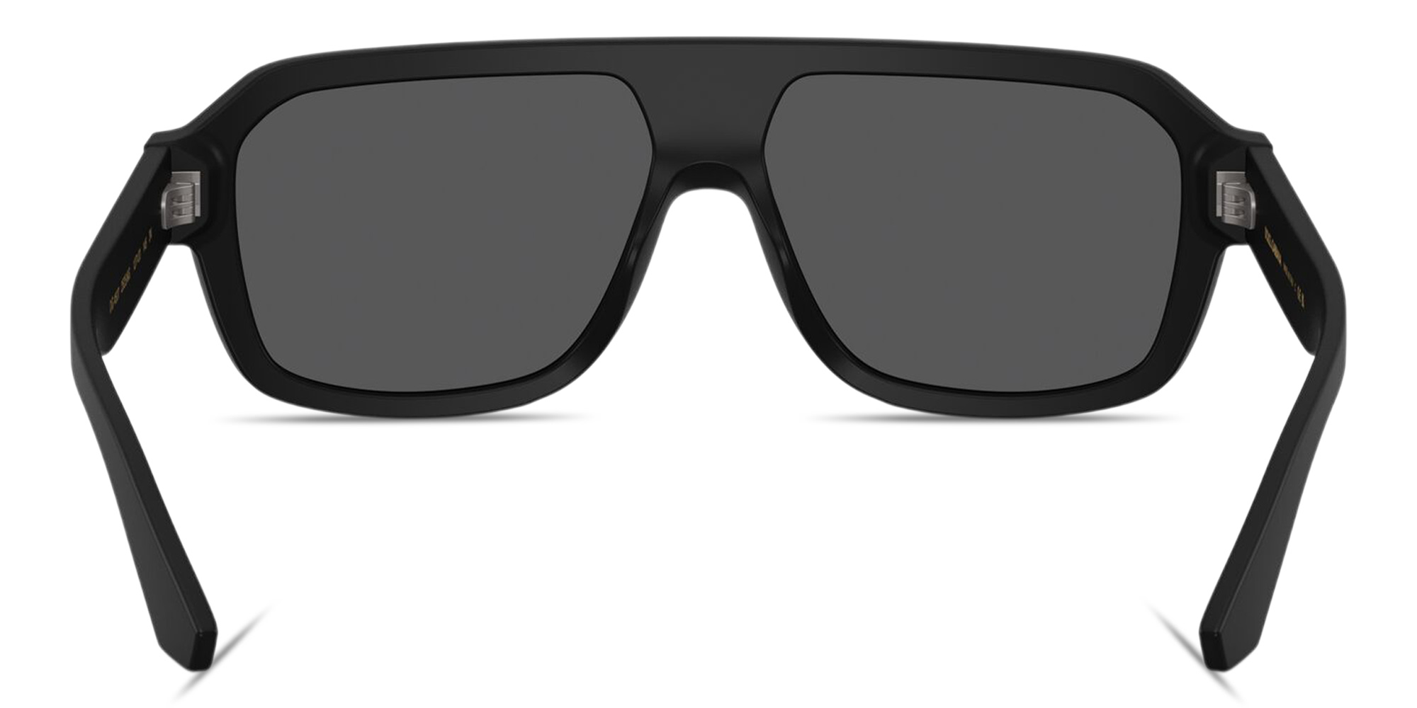 Shop Dolce & Gabbana DG Emblem Aviator Sunglasses in Black online.