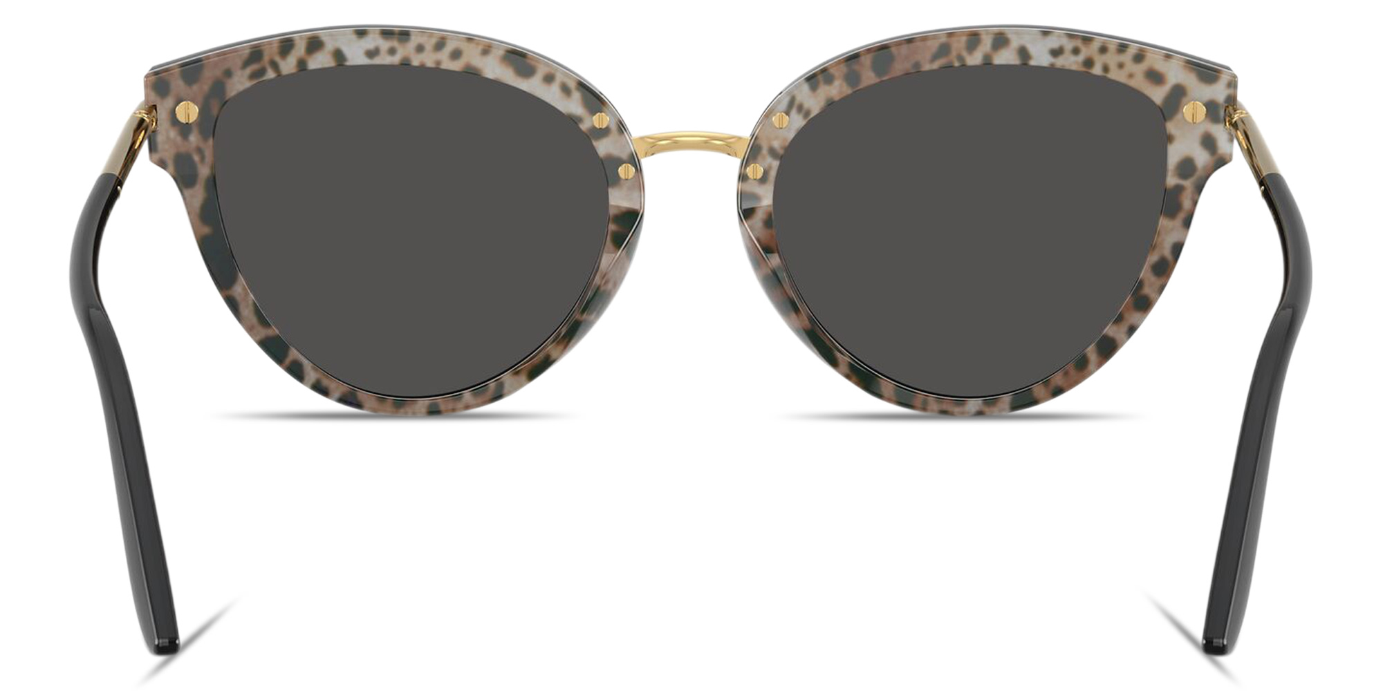Shop Dolce & Gabbana Engraved Logo Cat-Eye Sunglasses in Black online.