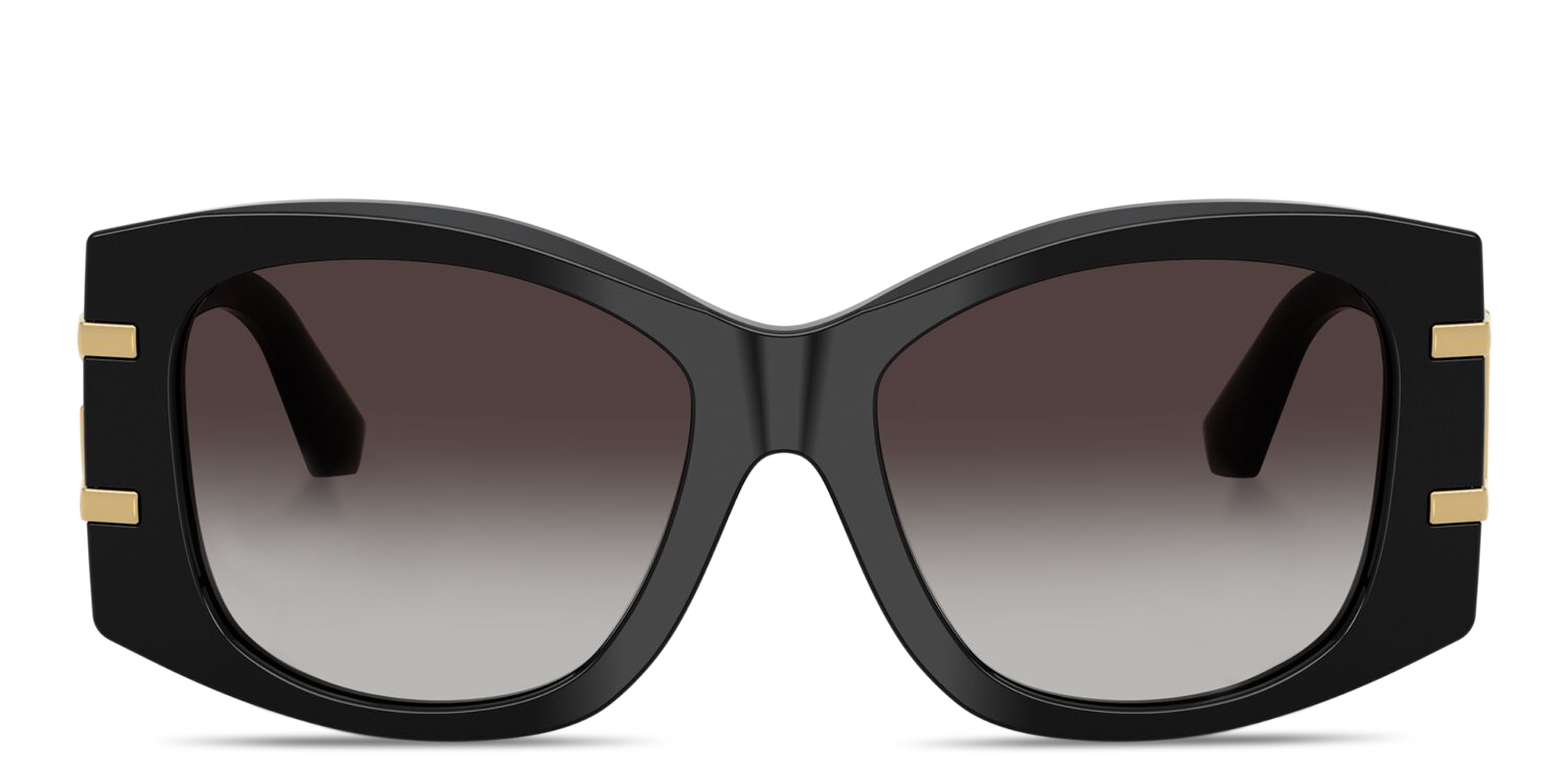 Shop Dolce & Gabbana DG Logo Cat-Eye Sunglasses in Black online.