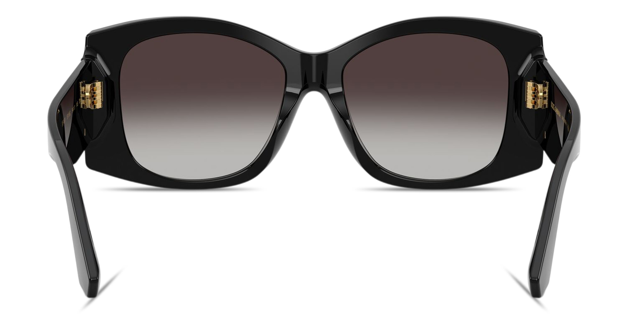 Shop Dolce & Gabbana DG Logo Cat-Eye Sunglasses in Black online.