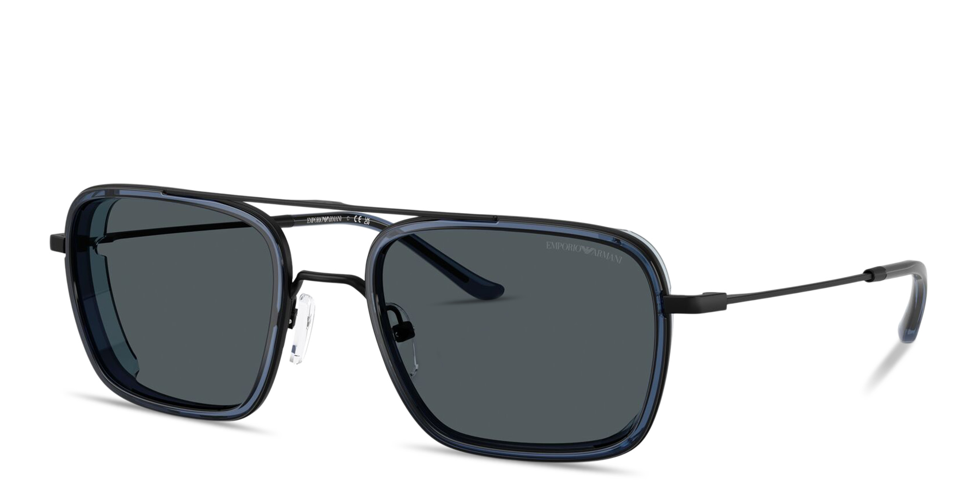 Emporio Armani Eagle Logo Square Sunglasses in Black – Product Photo 2