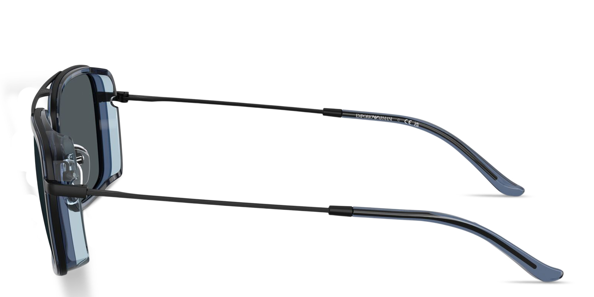 Emporio Armani Eagle Logo Square Sunglasses in Black – Product Photo 3