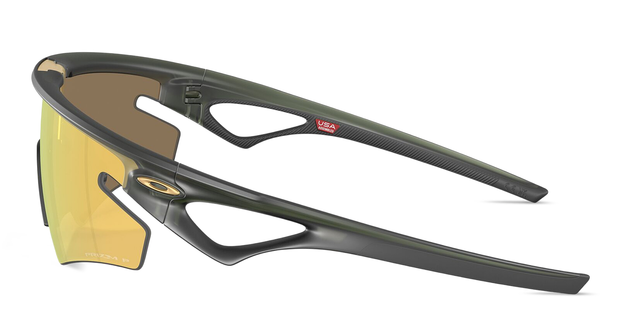 Shop Oakley Sphaera™ Slash Unisex Half-Rim Rectangle Sunglasses in Matte Green online.