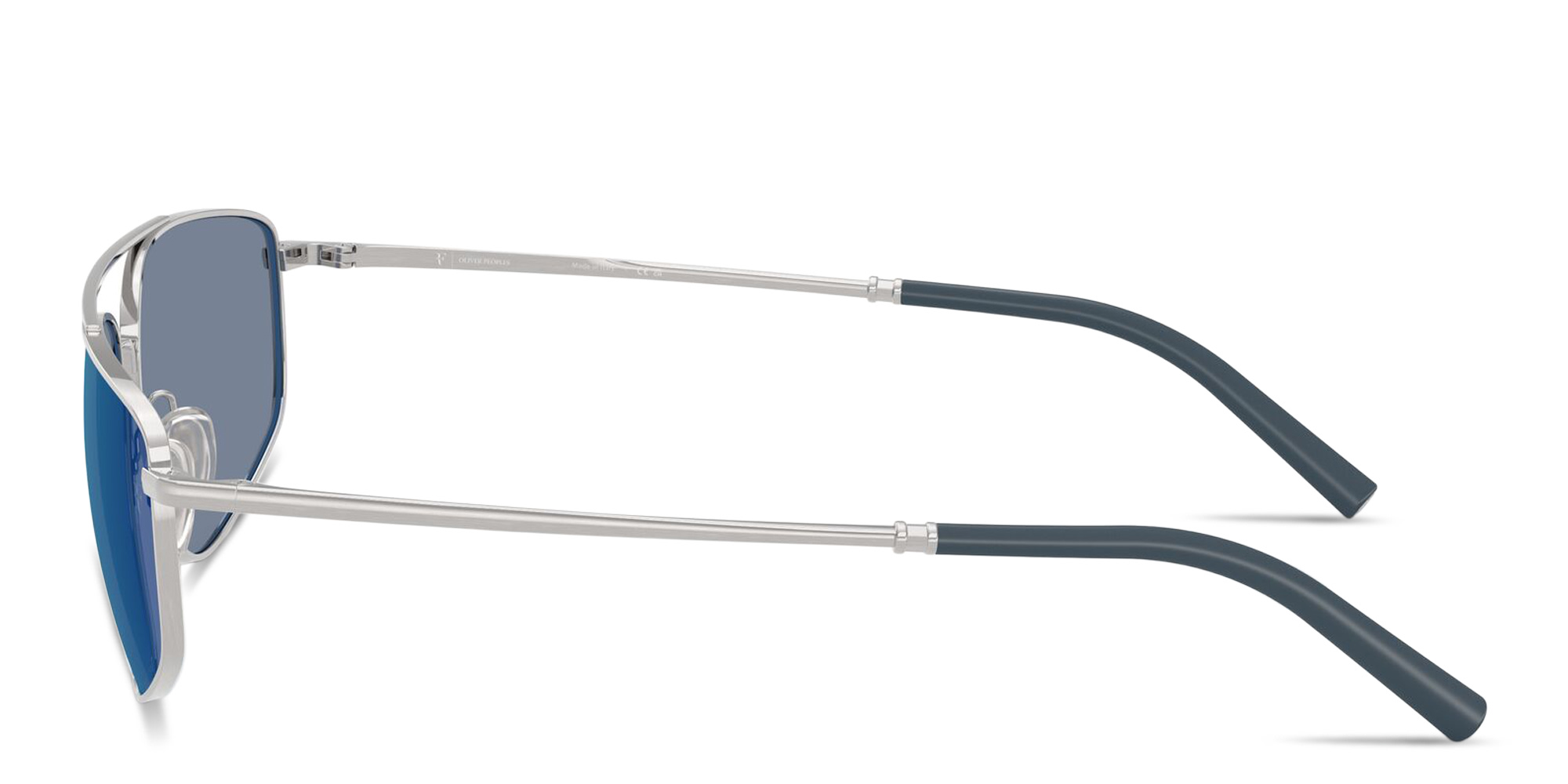 Shop OLIVER PEOPLES Unisex Aviator Sunglasses in Silver online.