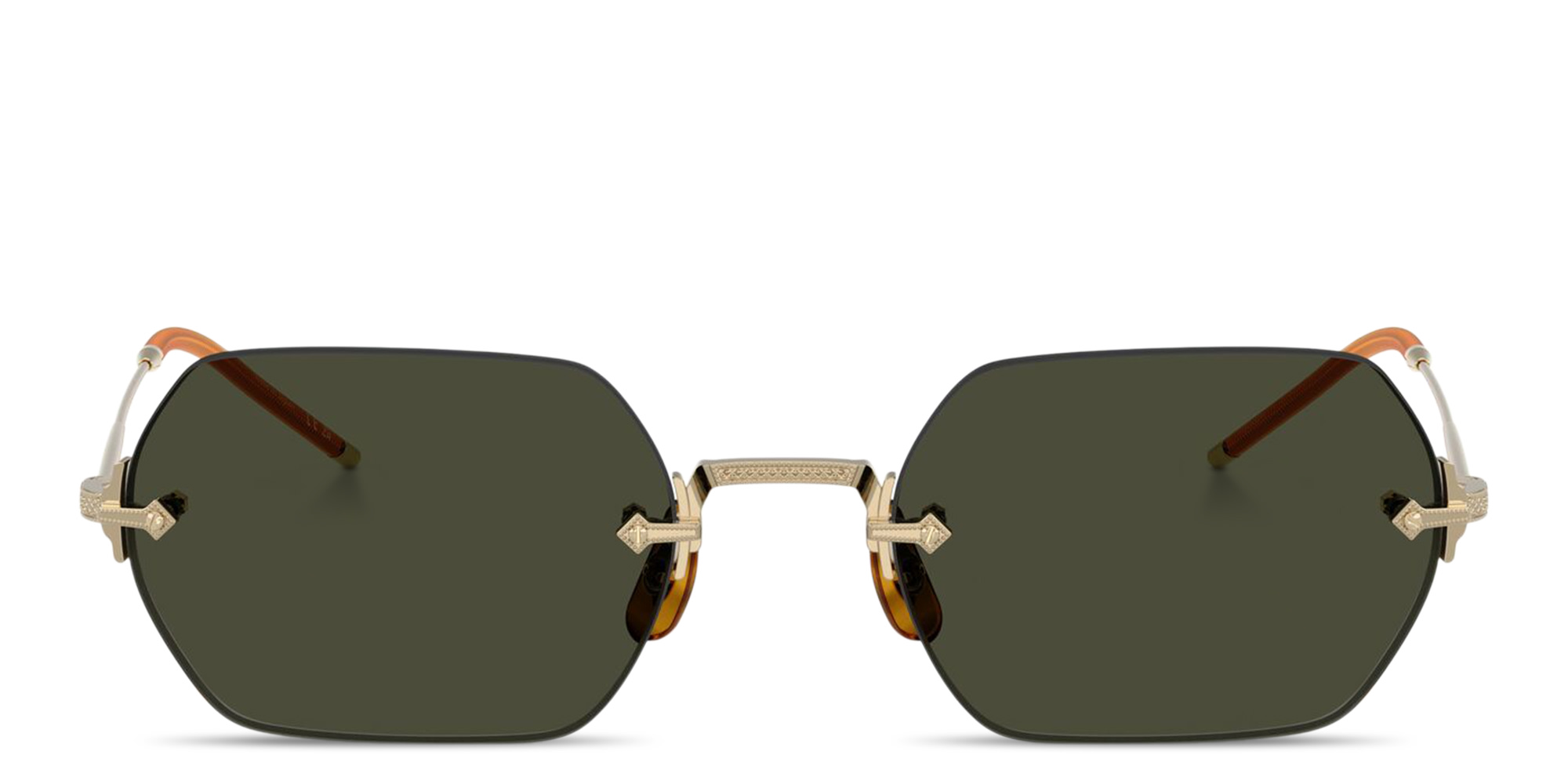 تسوق نظارات شمسية تي كاي-13 غير منتظمة بدون إطار للجنسين أوليفر بيبلز بلون ذهبي أونلاين.