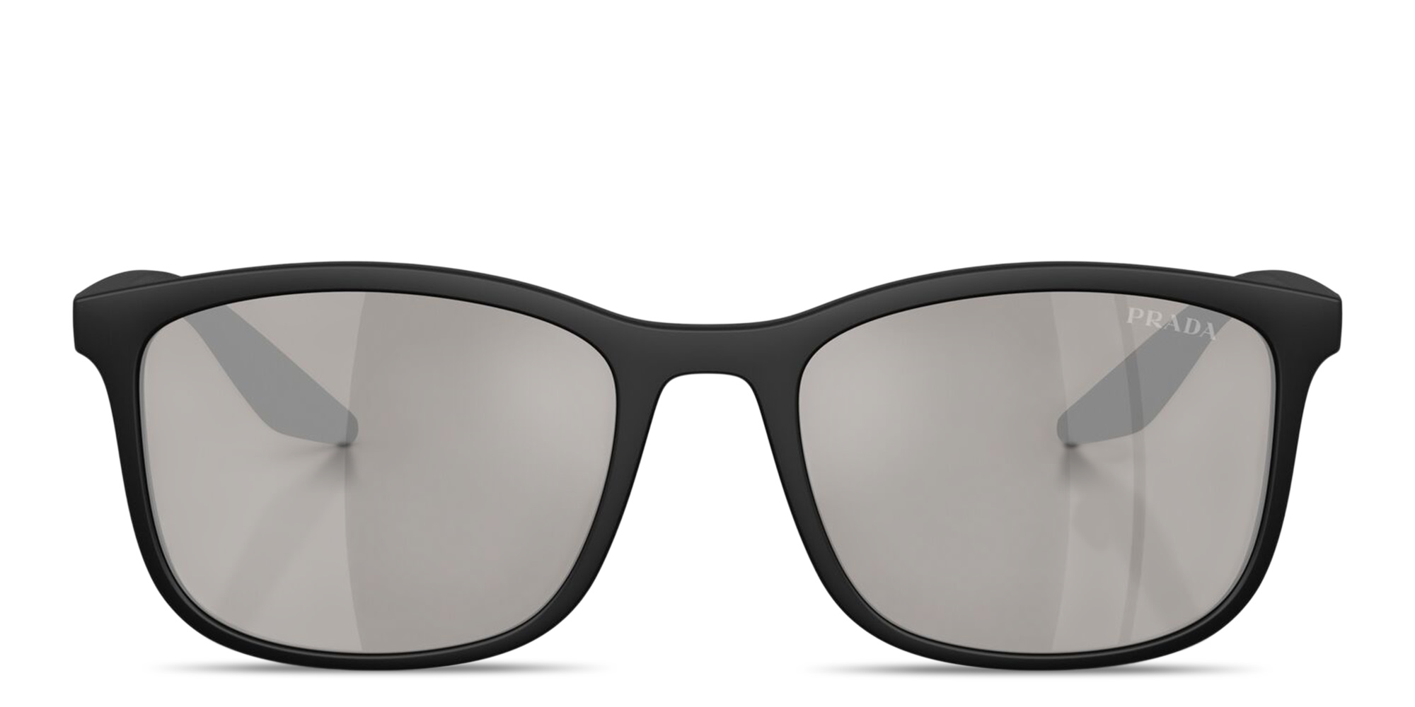 Shop Prada Linea Rossa Logo Signature Square Sunglasses in Black online.